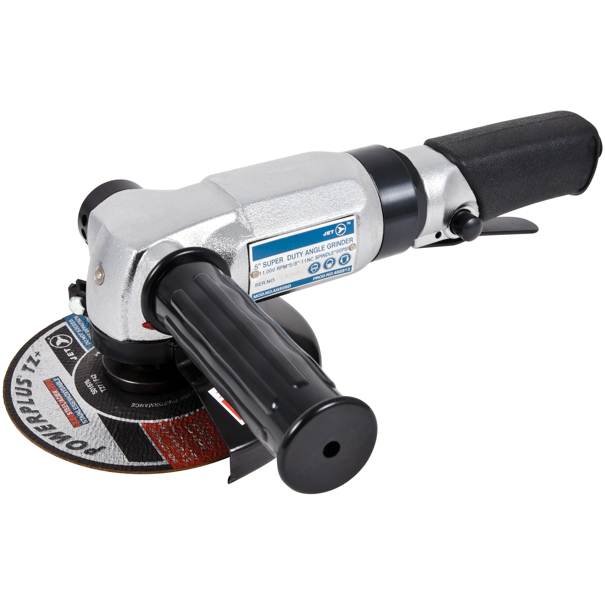 Meuleuse à angle très robuste, Roue 5", Entrée 1/4" NPT, 11000 Tr/min