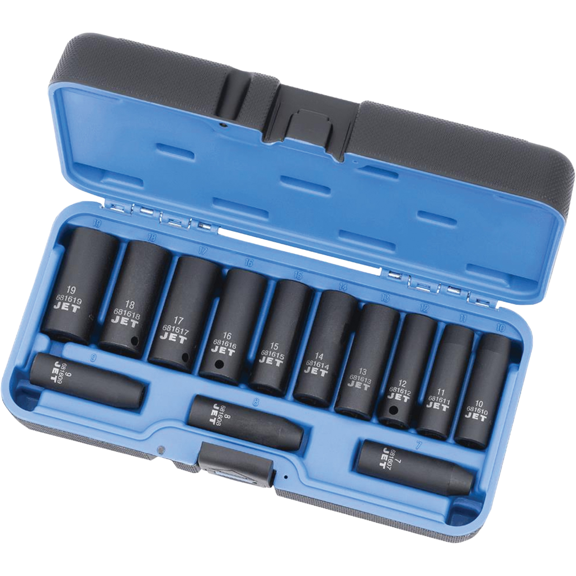 PS1338DM Jeux - douilles, 13 Mcx, Chocs, Prise de 3/8", Profond