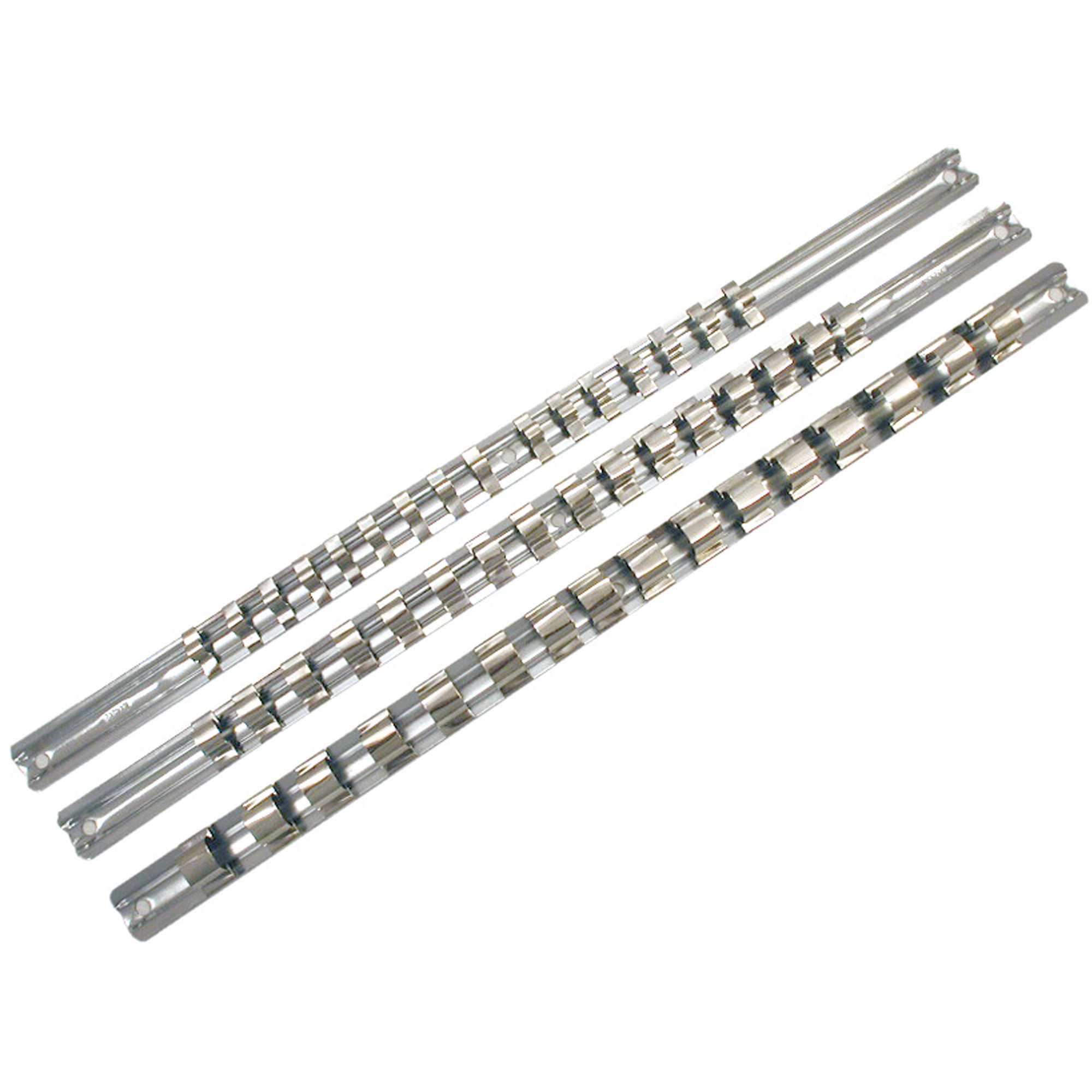 Rail porte-douilles à entraînement 1/4" SCH-14 avec 16 attaches de retenue