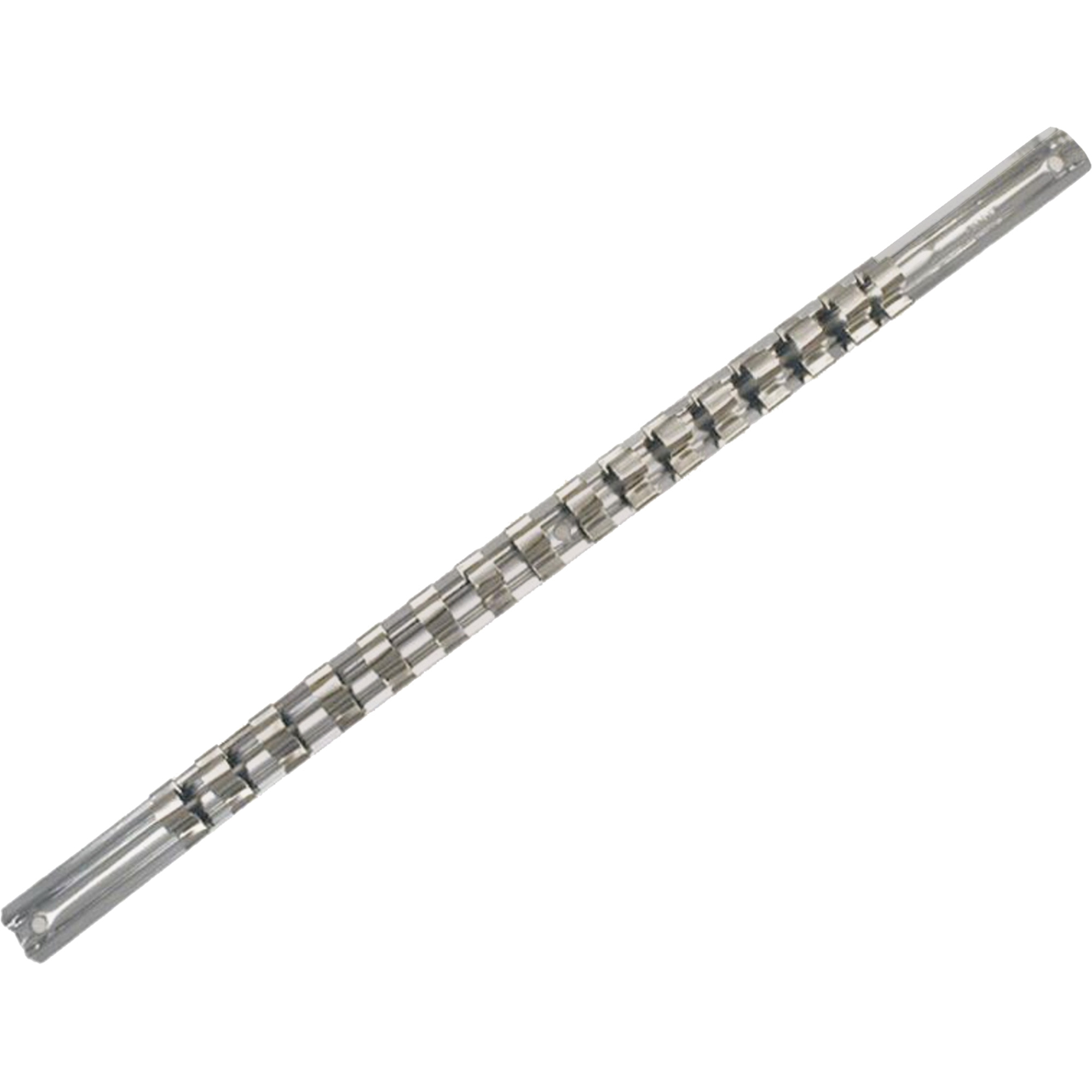 Rail porte-douilles à entraînement 3/8" SCH-38 avec 16 attaches de retenue