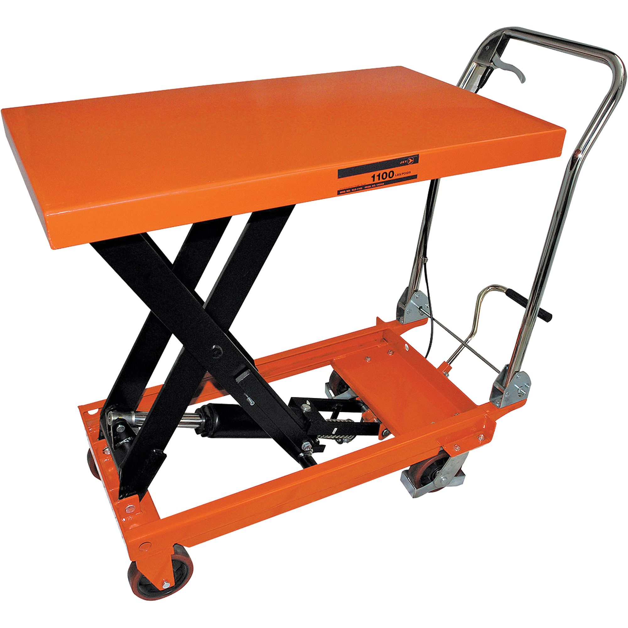 SLC-1100 Chariot avec table de levage hydraulique à ciseaux série SLC, 39" lo x 21" la, Cap. 1100 lb