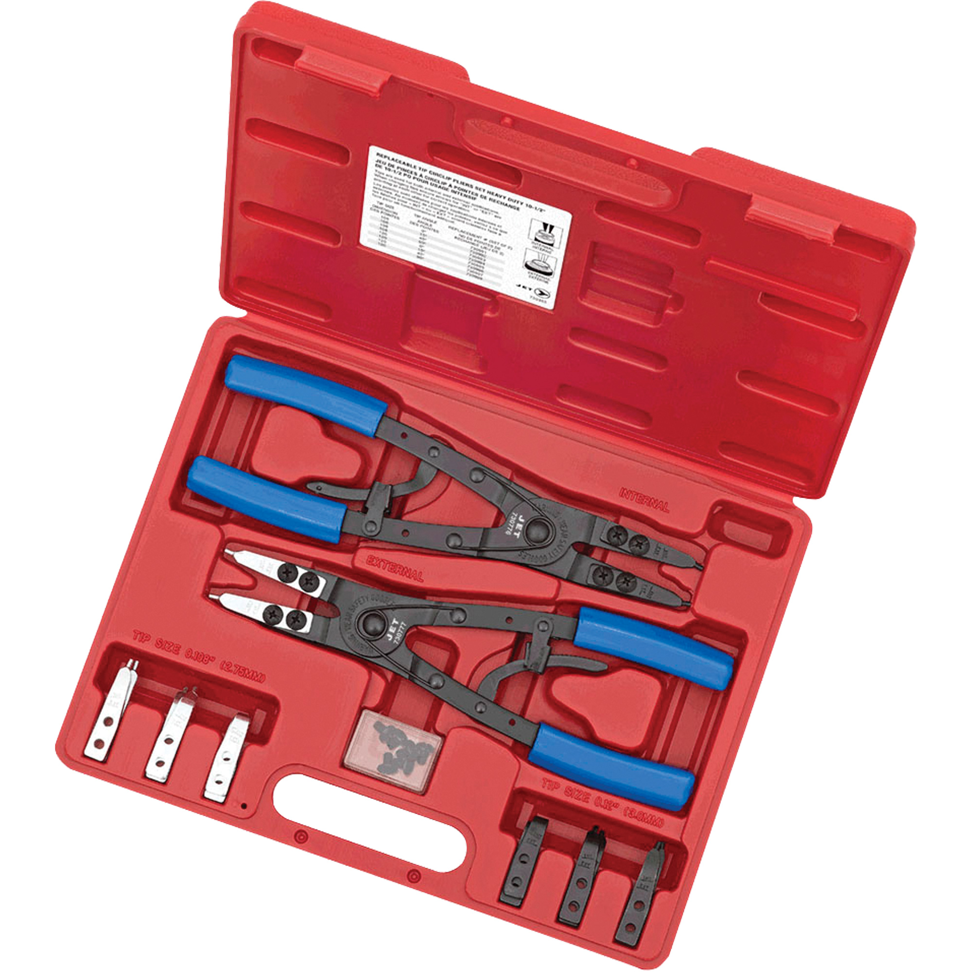 SRP-10S Jeu de pinces à cliquet pour anneau élastique pour usage intensif, 10 Morcea