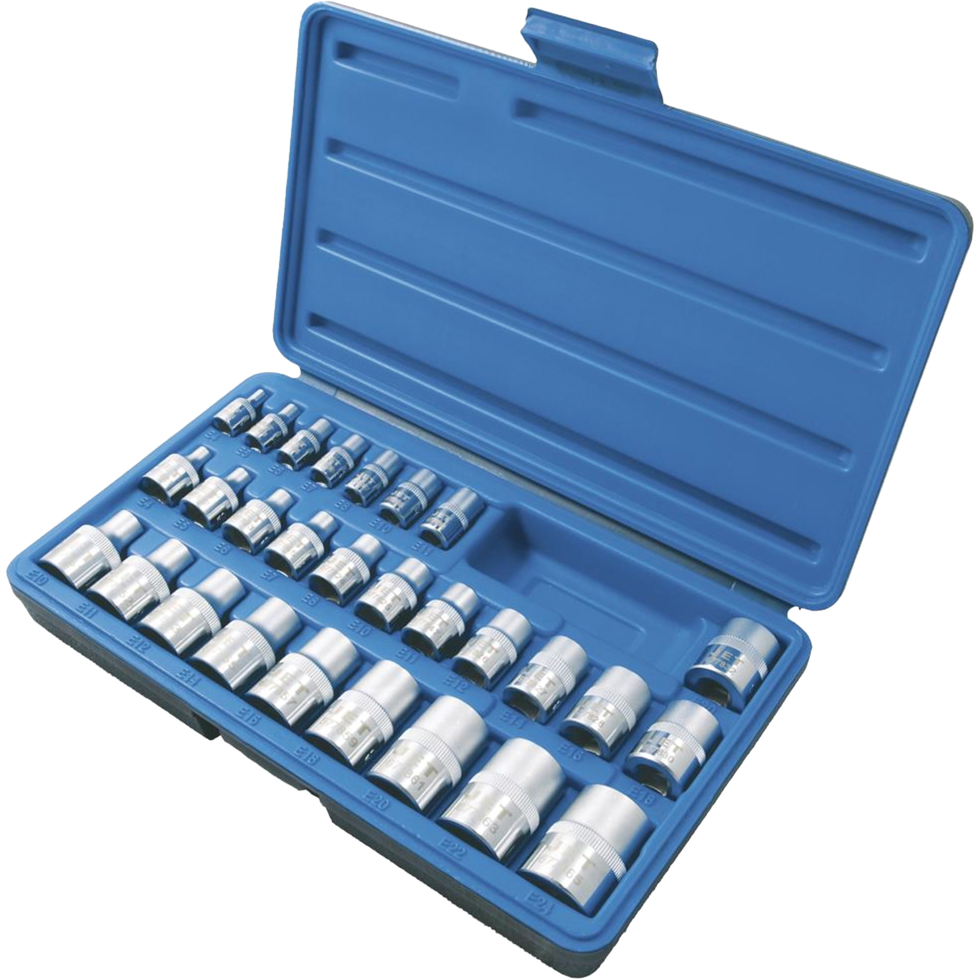 SS328TS Jeu de douilles externes, TorxMD, Prise 1/2"/1/4"/3/8", 28 mr