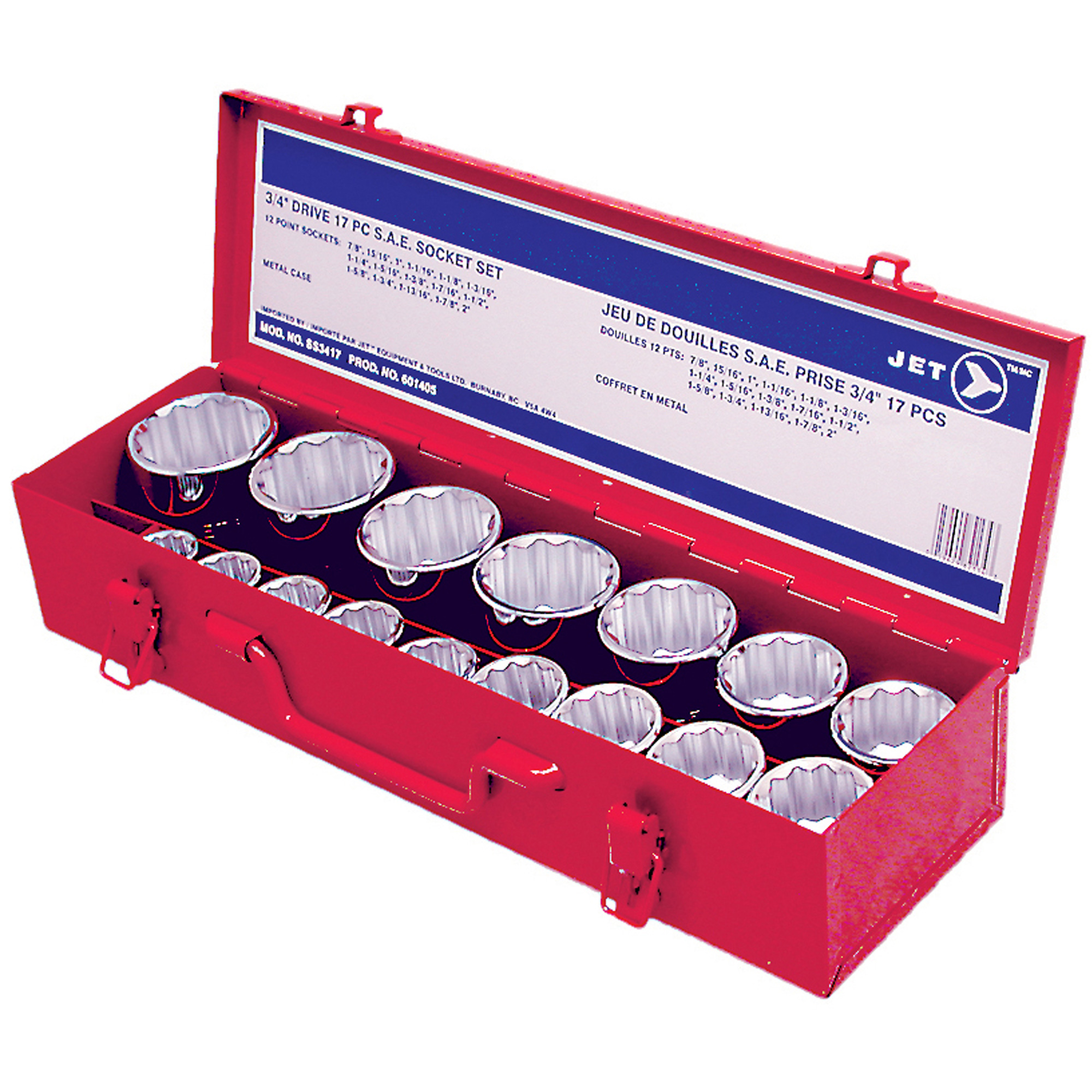 SS3417 Jeux de douilles à 12 pans, Prise de 3/4"