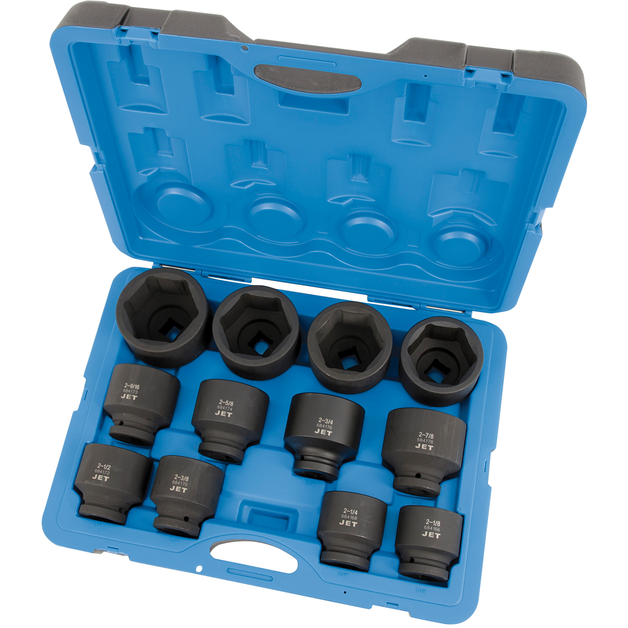 Jeu de douilles SAE à 6 pans PS1201, 12 Mcx, Chocs, Prise de 1"