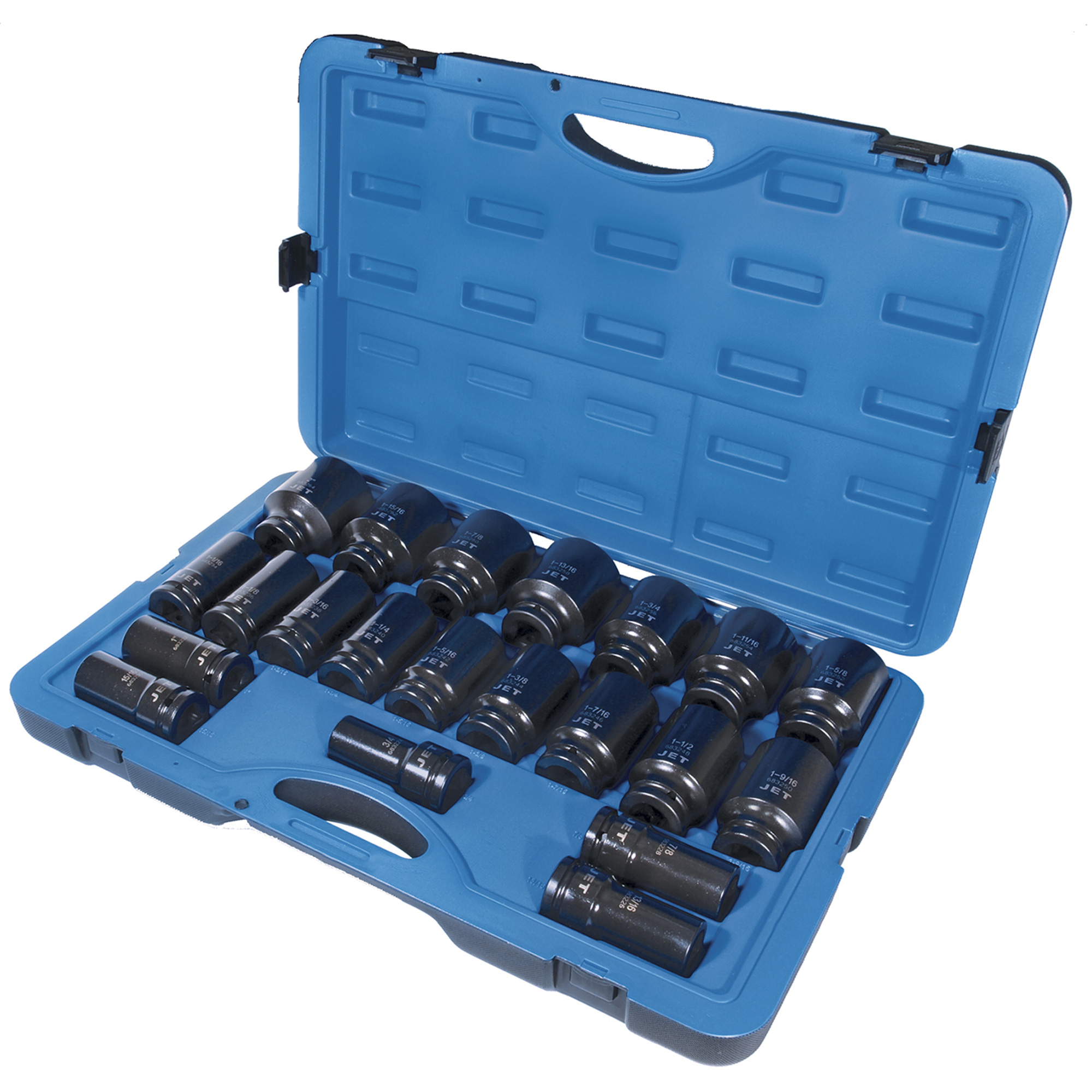 Jeu de douilles SAE à 6 pans PS2134D, 21 Mcx, Chocs, Prise de 3/4", Profond