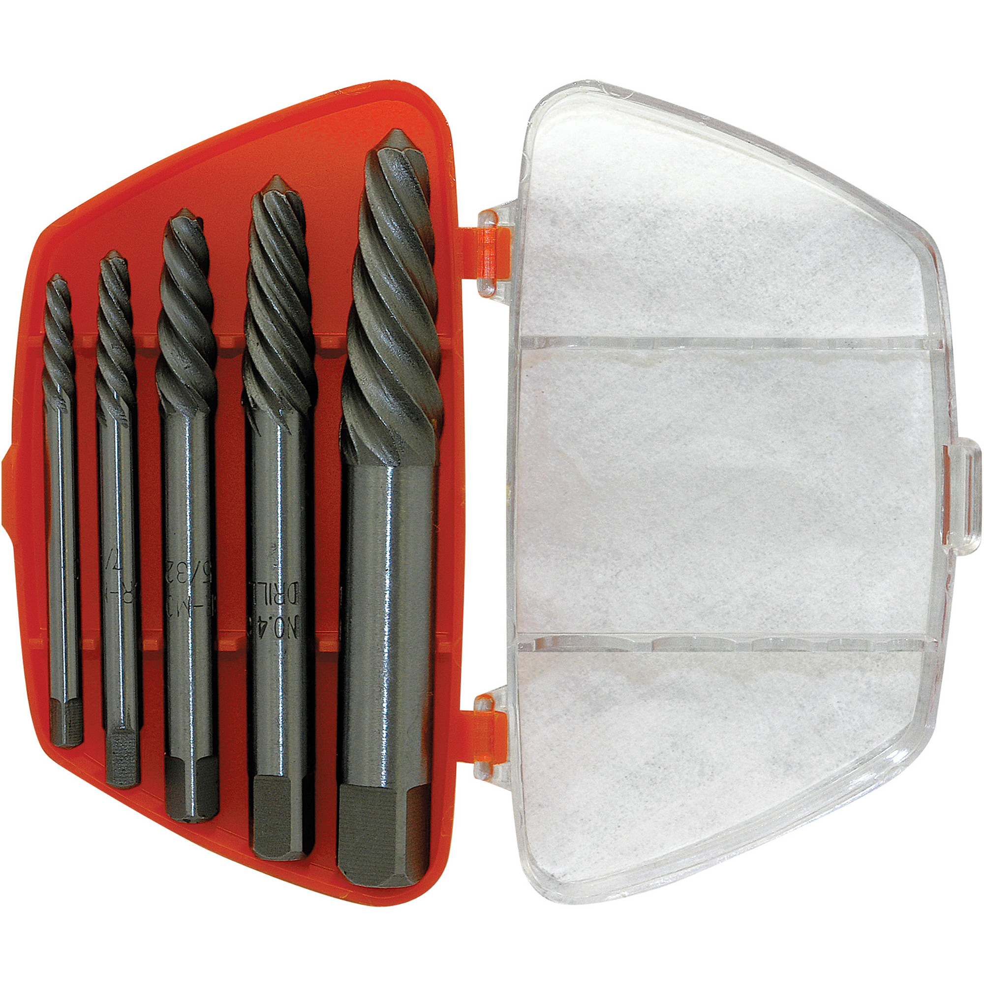 Jeu d'extracteurs en spirale ISE-5 5 mcx, Chrome molybdenum