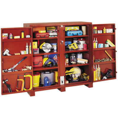 Armoire à tablettes Jobsite, Acier, 47,5 pi³, Rouge