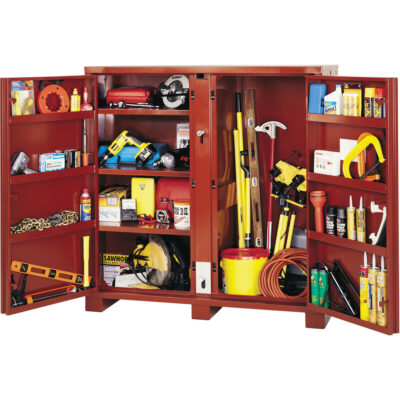 Armoire à tablettes Jobsite, Acier, 47,5 pi³, Rouge