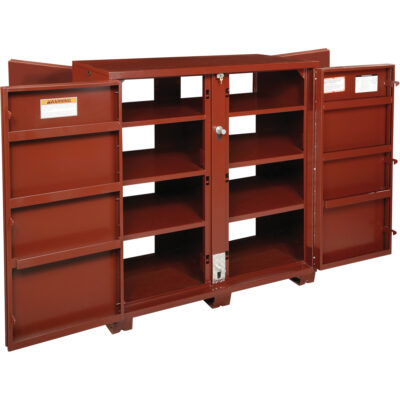 Armoire à tablettes Jobsite, Acier, 63,7 pi³, Rouge