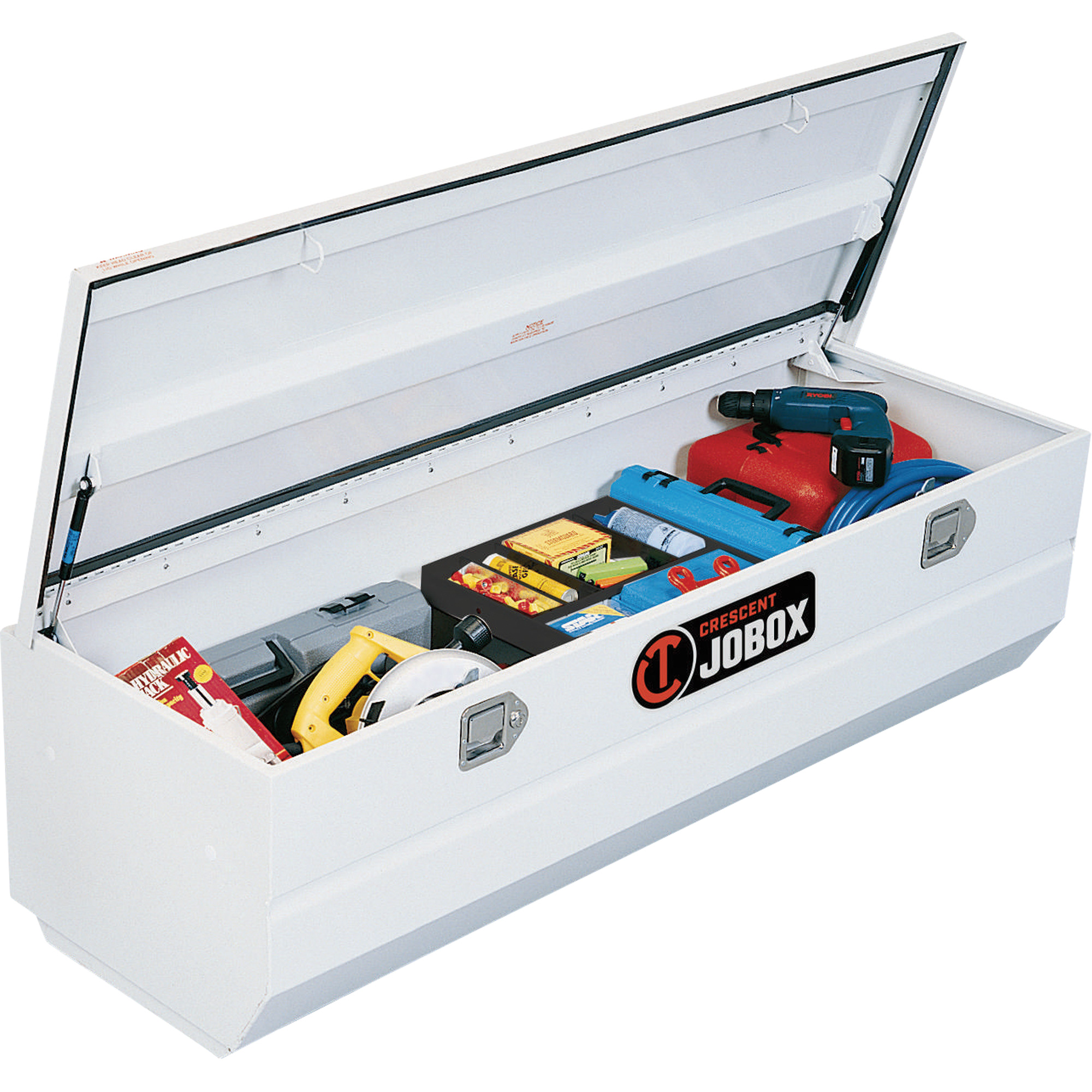 Coffre à outils robuste pour camion, 20-1/4" x 58-1/2" x 19", Acier, Beige/Noir/Bleu/Brun/Vert/Gris/Orange/Rouge/Argent/Havane/Jaune