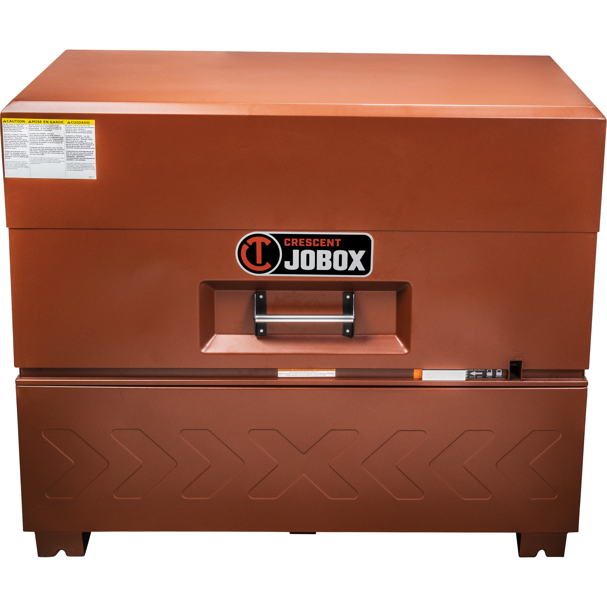 Coffre de style piano avec panneau frontal ouvrant Site-VaultMC, 60" la x 31" p x 51" h, Orange
