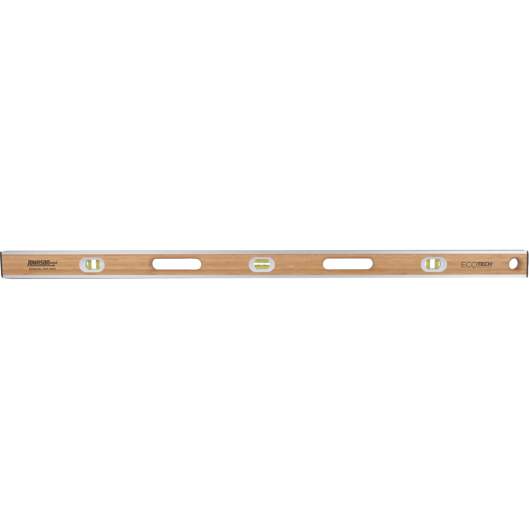 Niveau en bambou Eco-TechMD, Poutre en I, 48" lo, Bois, 3, Non magnétique