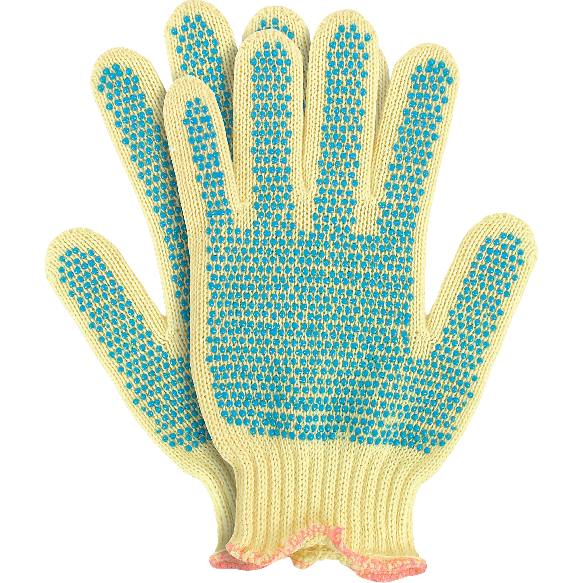Gants en tricot avec pois, Taille Petit/7, Calibre 7, Revêtement PVC, Enveloppe en KevlarMD, ANSI/ISEA 105 niveau 2