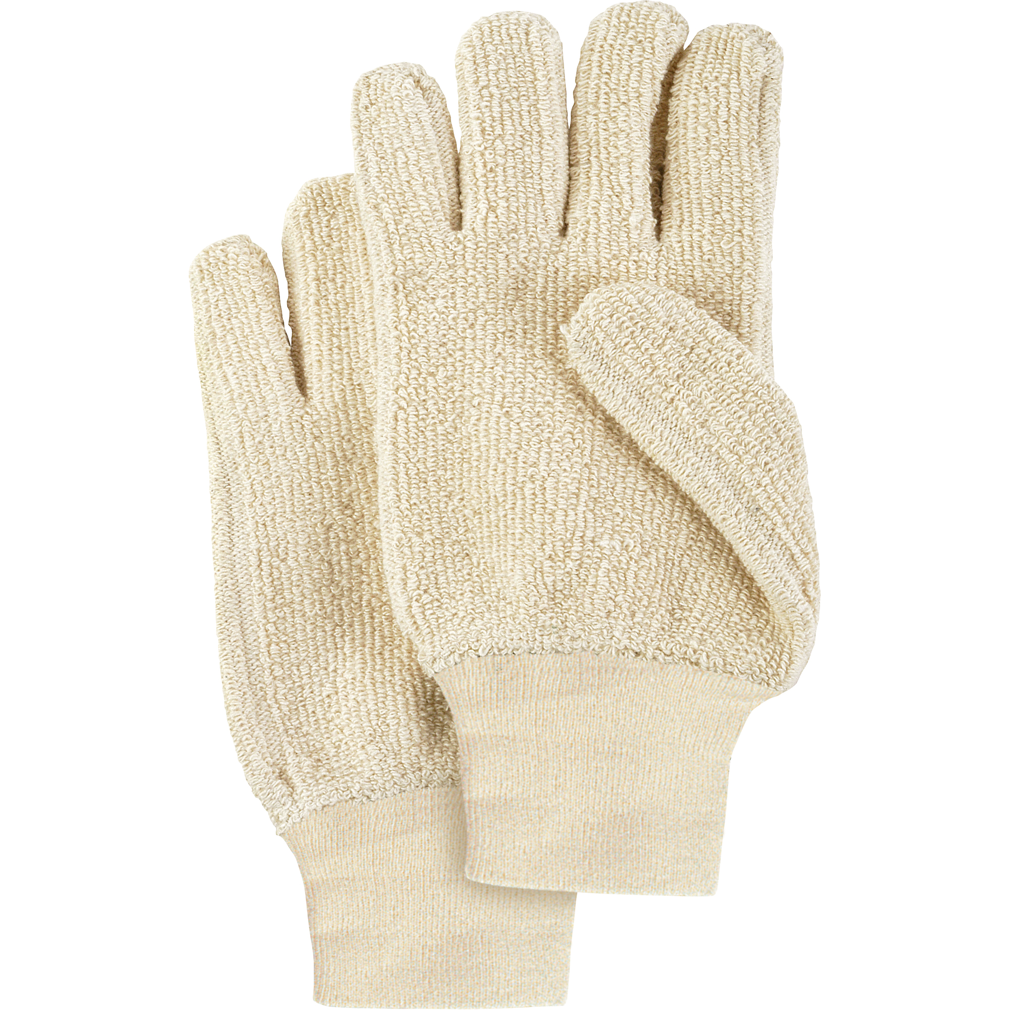 Gants résistants à la chaleur, Tissu éponge, Grand, Protège jusqu'à 200° F (93° C)