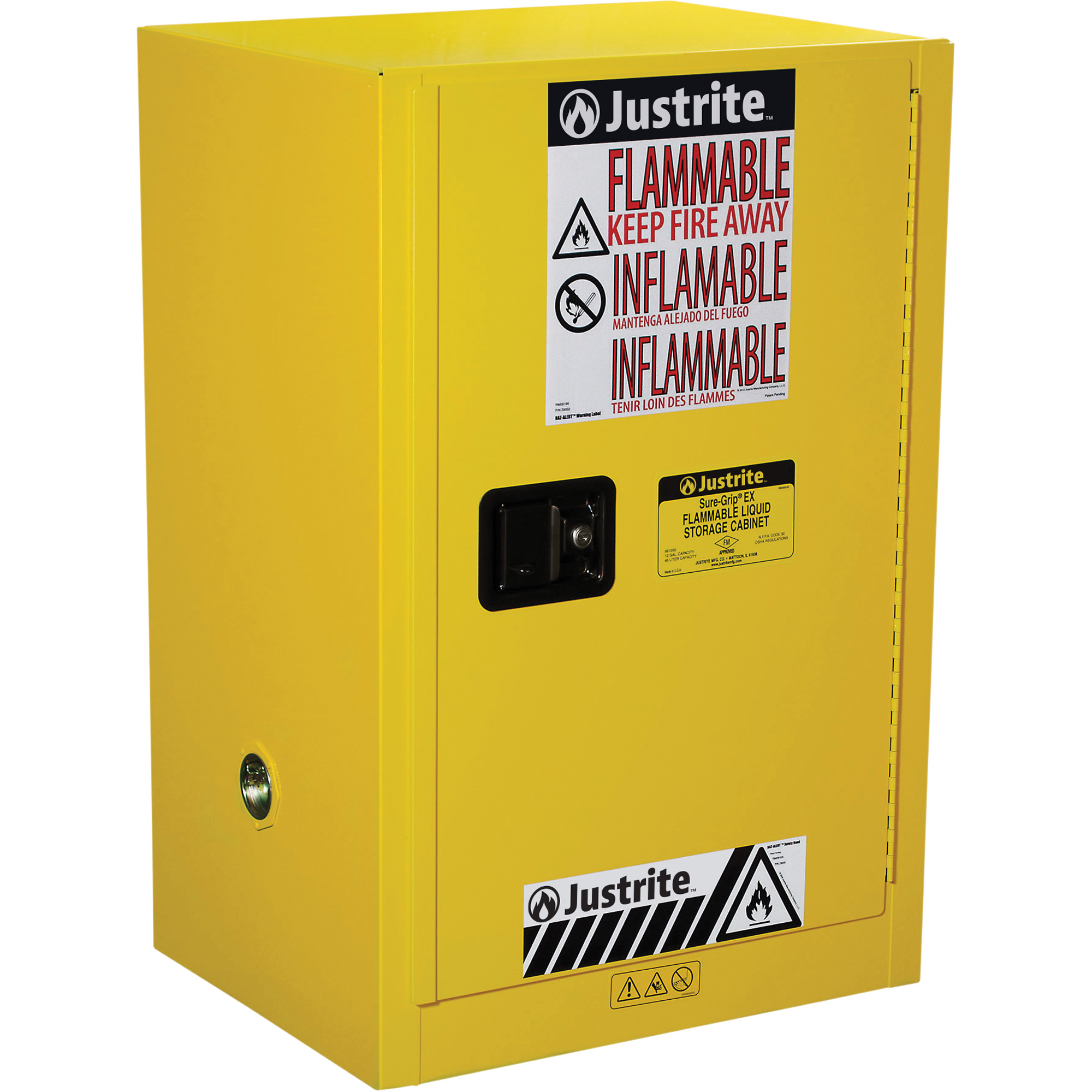 Armoire de sécurité compacte pour produits inflammables EX Sure-GripMD, 12 gal., 1 Porte(s), 23,25" La x 35" h x 18" p