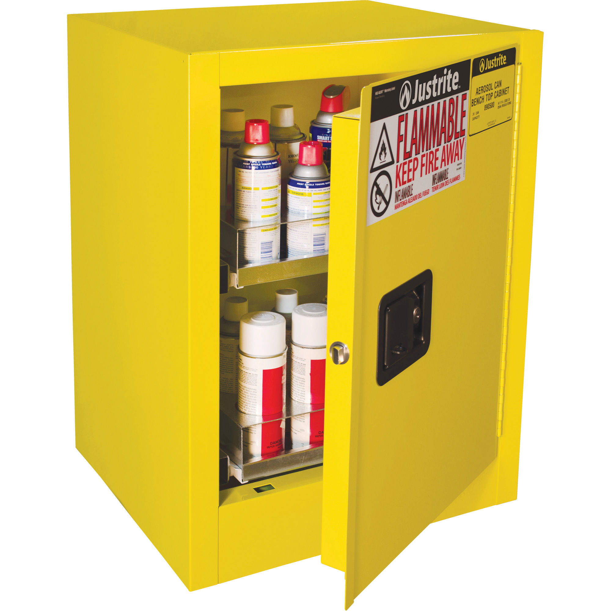 Armoire de sécurité d'établi pour produits inflammables EX Sure-GripMD, 24 gal., 1 Porte(s), 21" La x 27" h x 18" p