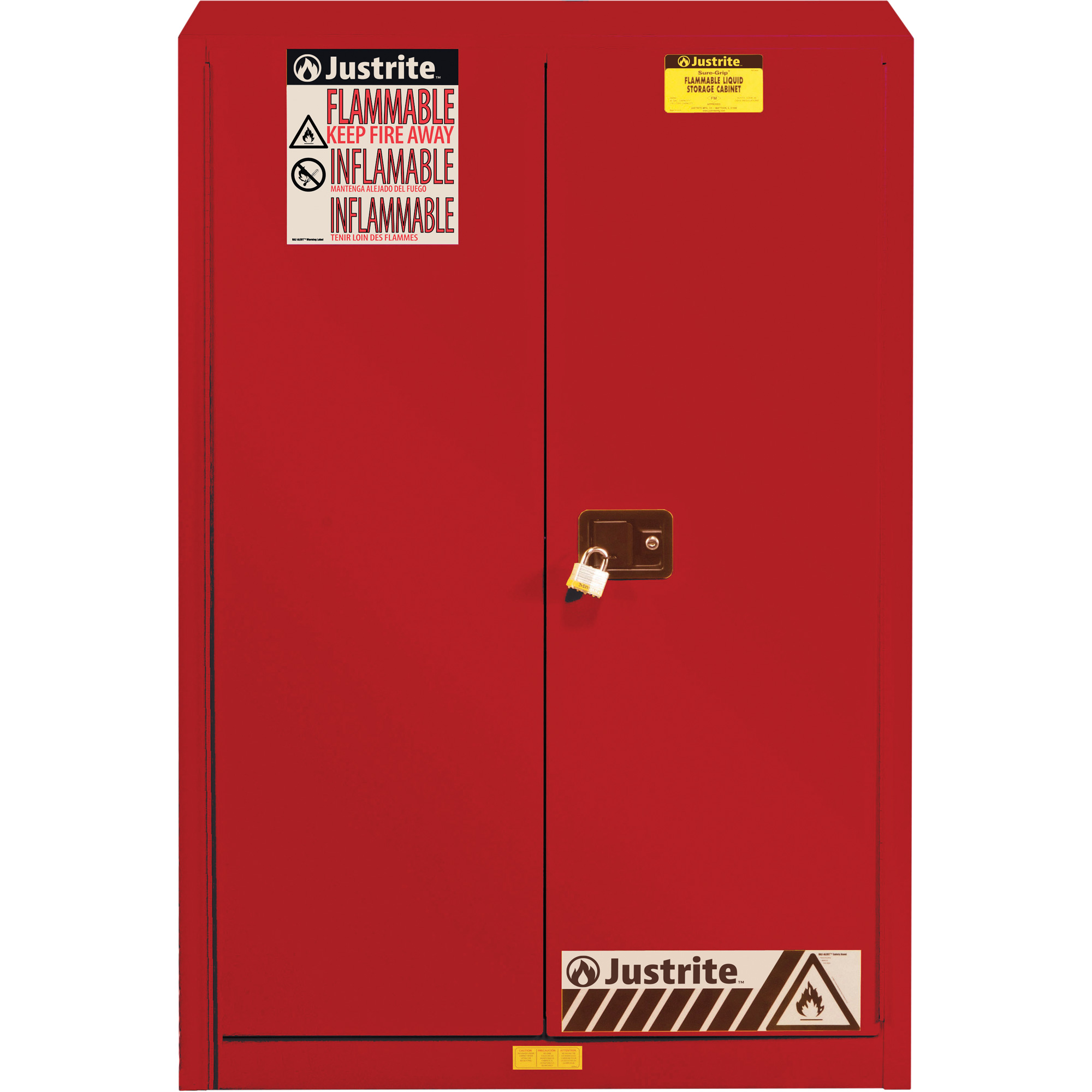 Armoire de sécurité pour la peinture et les encres combustibles EX Sure-GripMD, 60 gal., 5 tablettes