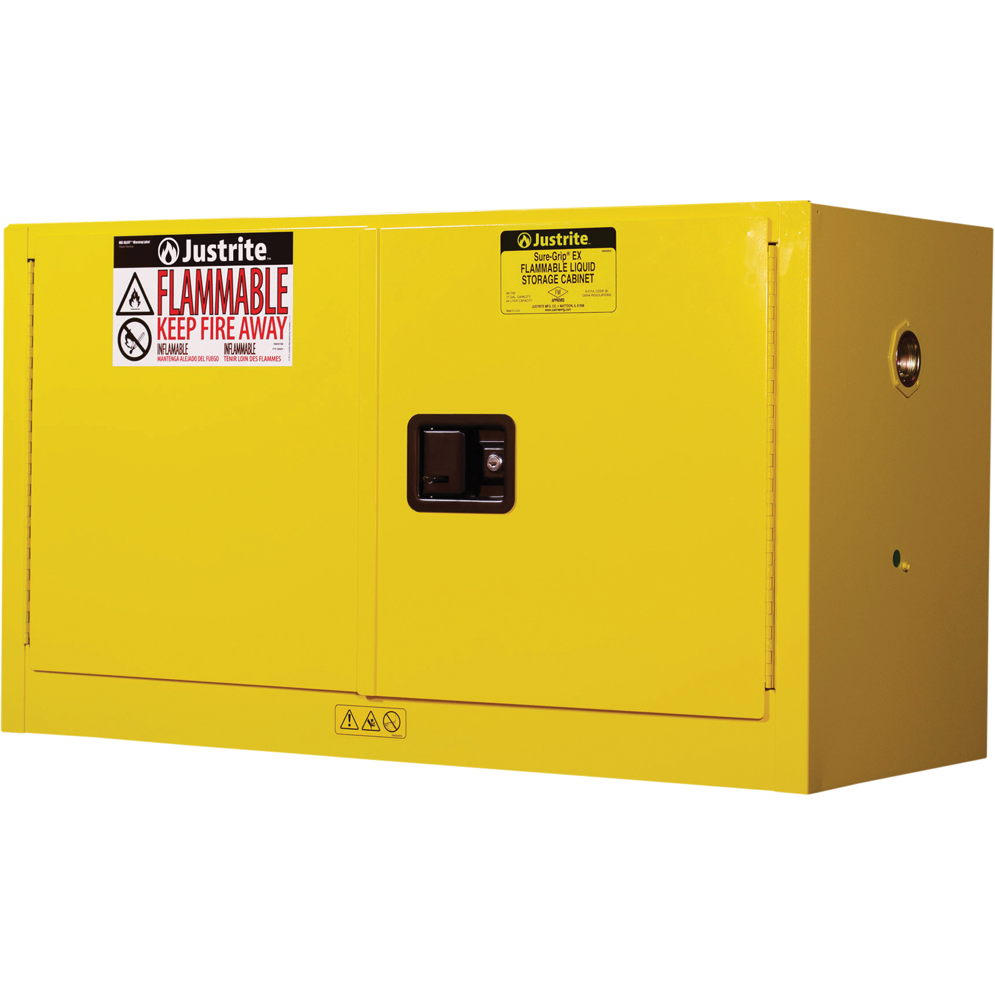 Armoire de sécurité pour produits inflammables EX Piggyback Sure-GripMD , 17 gal., 2 Porte(s), 43" La x 24" h x 18" p