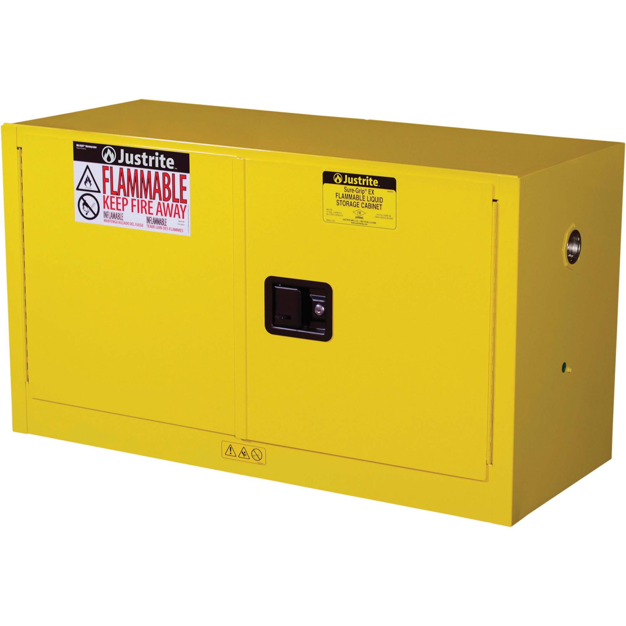 Armoire de sécurité pour produits inflammables EX Piggyback Sure-GripMD , 17 gal., 2 Porte(s), 43" La x 24" h x 18" p – Image 2