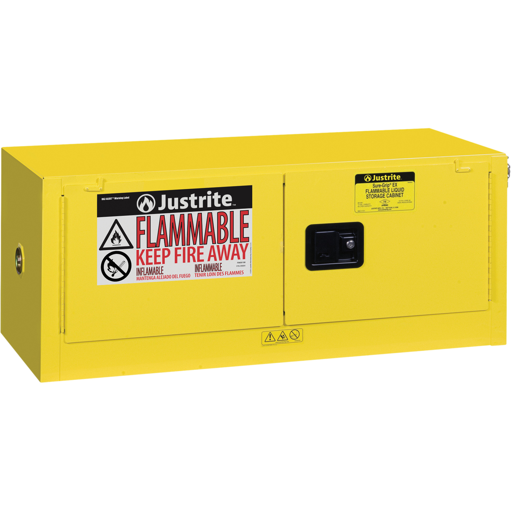 Armoire de sécurité pour produits inflammables EX Piggyback Sure-GripMD , 17 gal., 2 Porte(s), 43" La x 24" h x 18" p