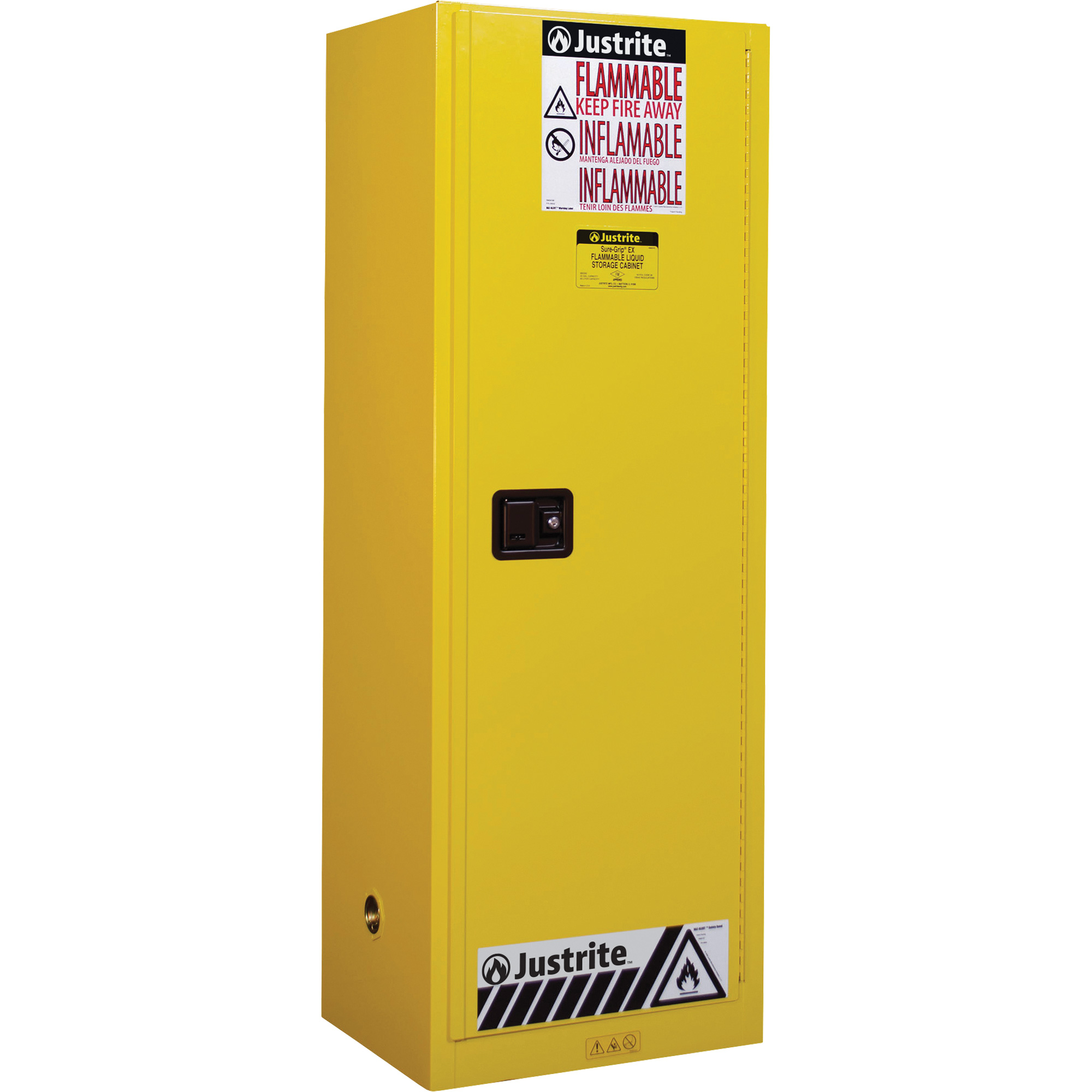 Armoire de sécurité pour produits inflammables EX Slimline Sure-GripMD , 22 gal., 1 Porte(s), 23,25" La x 65" h x 18" p