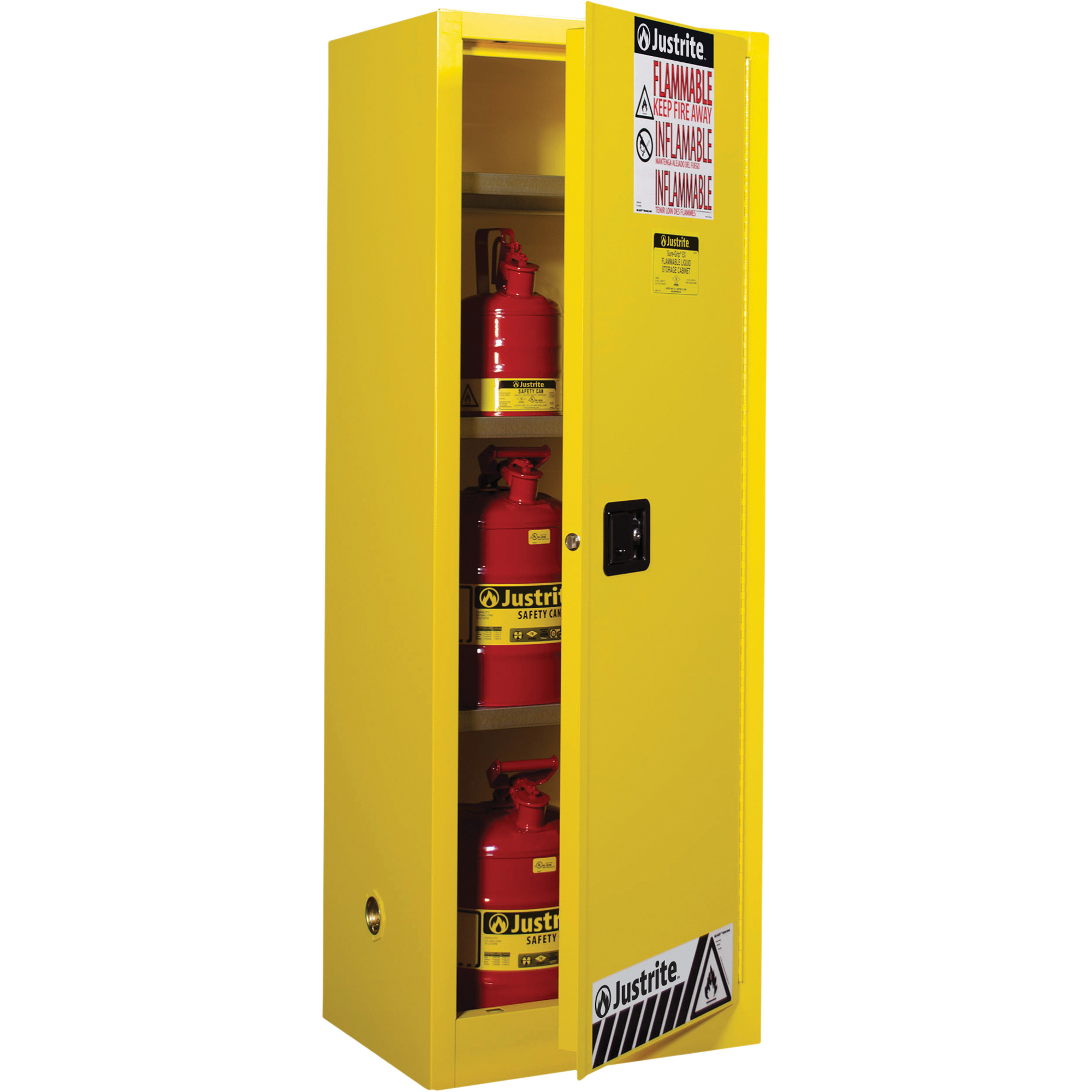 Armoire de sécurité pour produits inflammables EX Slimline Sure-GripMD , 22 gal., 1 Porte(s), 23,25" La x 65" h x 18" p – Image 3