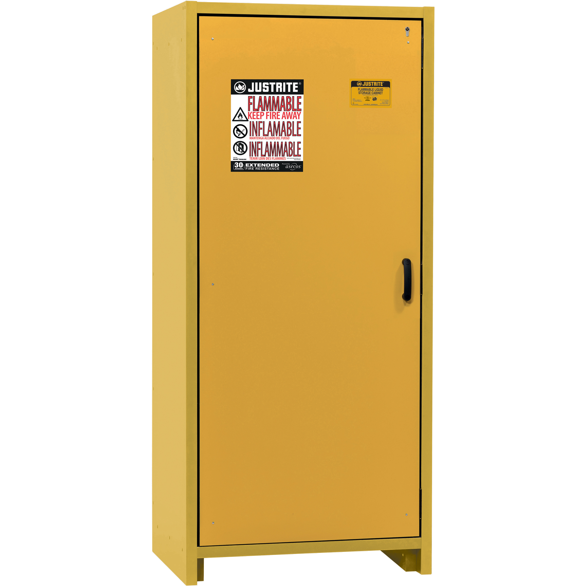 Armoire d'entreposage 30 minutes sécuritaire et conforme à la norme EN, 30 gal., 1 Porte(s), 34,02" La x 76,65" h x 24,21" p