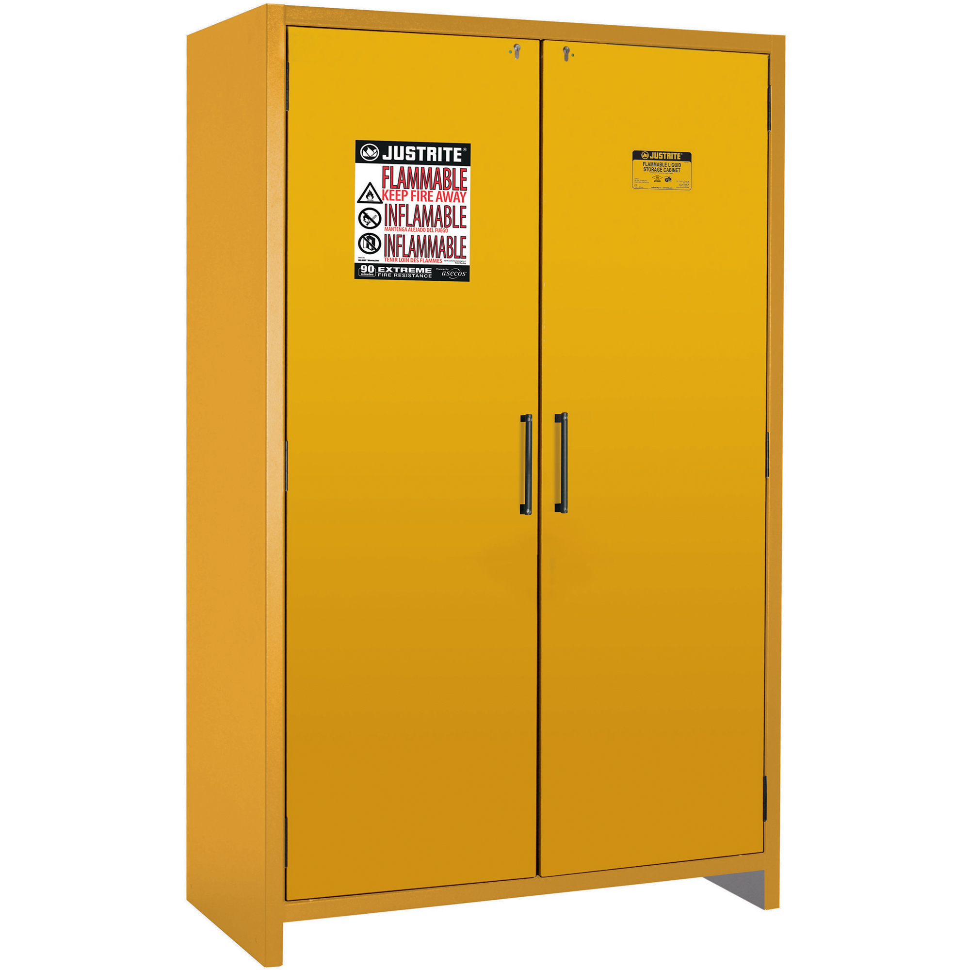 Armoire d'entreposage 90 minutes sécuritaire et conforme à la norme EN, 45 gal., 2 Porte(s), 46,97" La x 76,89" h x 24,21" p