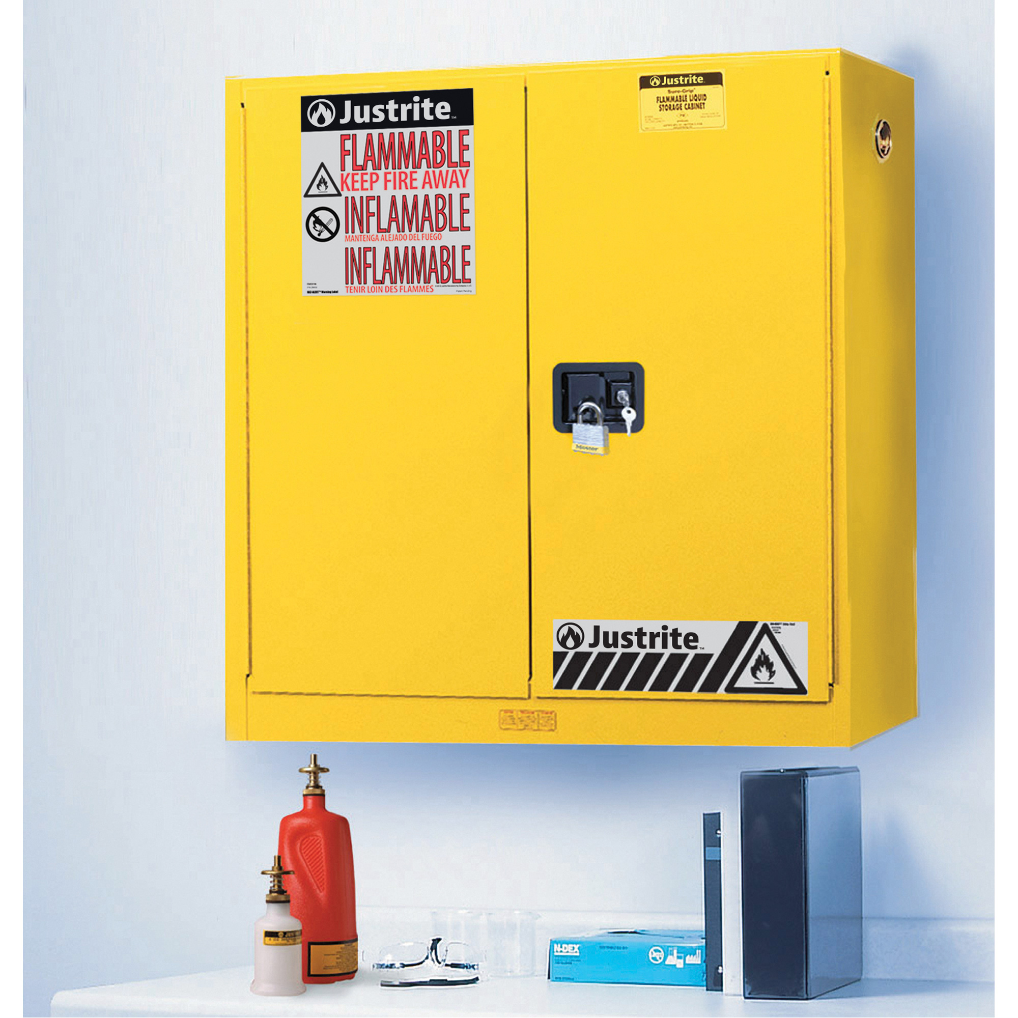 Armoires de sécurité murales Sure-GripMD EX, 20 gal., 2 Porte(s), 43" La x 44" h x 12" p