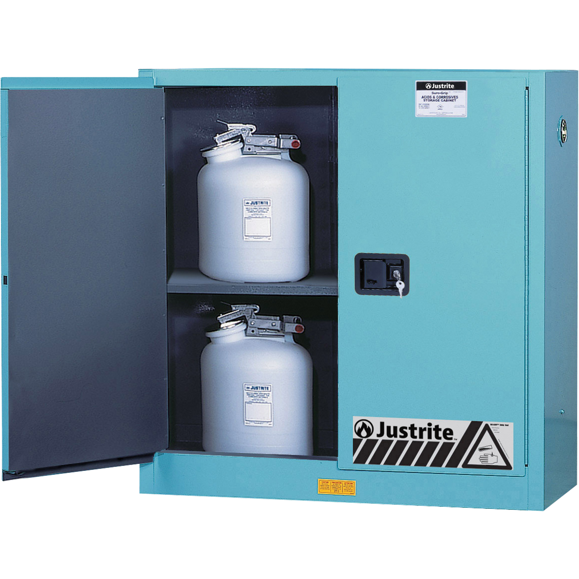 Armoires de sécurité pour acides & produits corrosifs avec doublure ChemCorMD, 30 gal., 43" x 44" x 18"