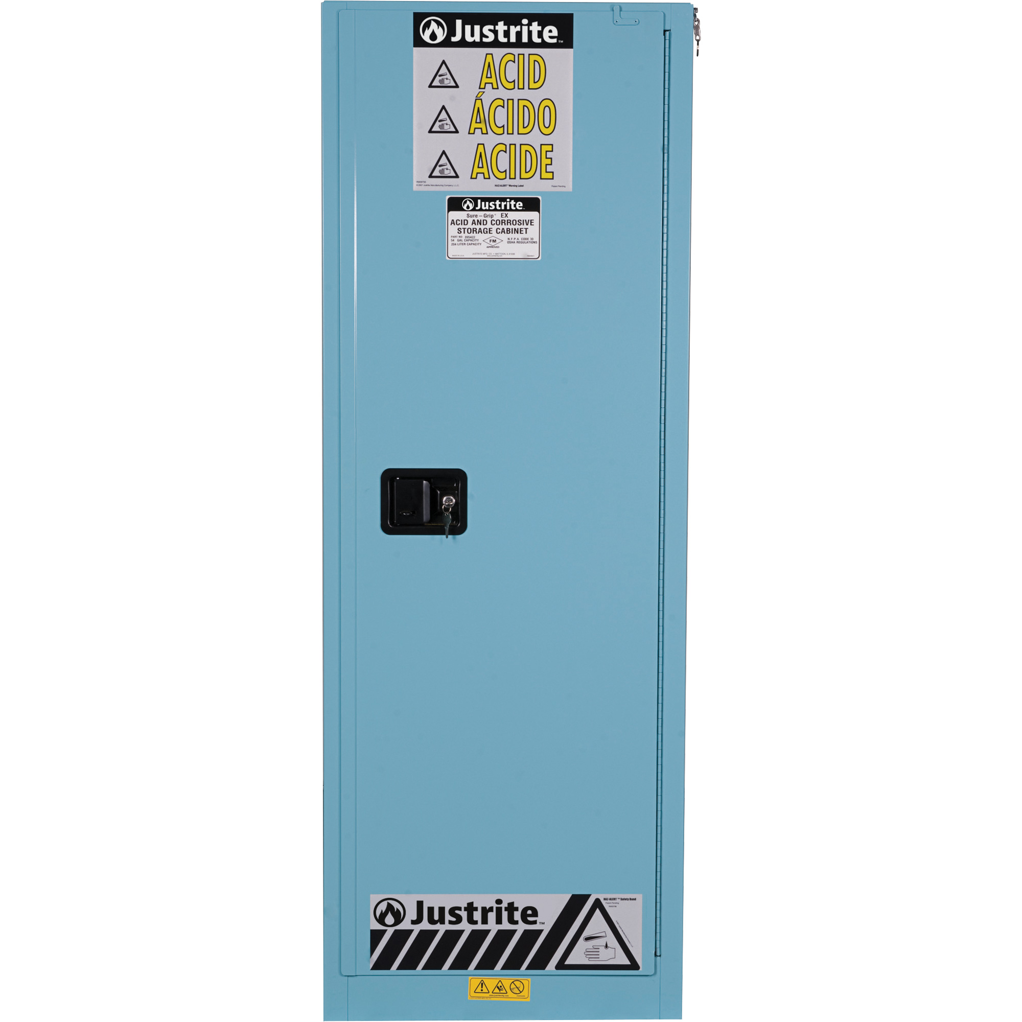 Armoires de sécurité Sure-GripMD Ex pour acides/produits corrosifs, 22 gal., 23,25" x 65" x 18"