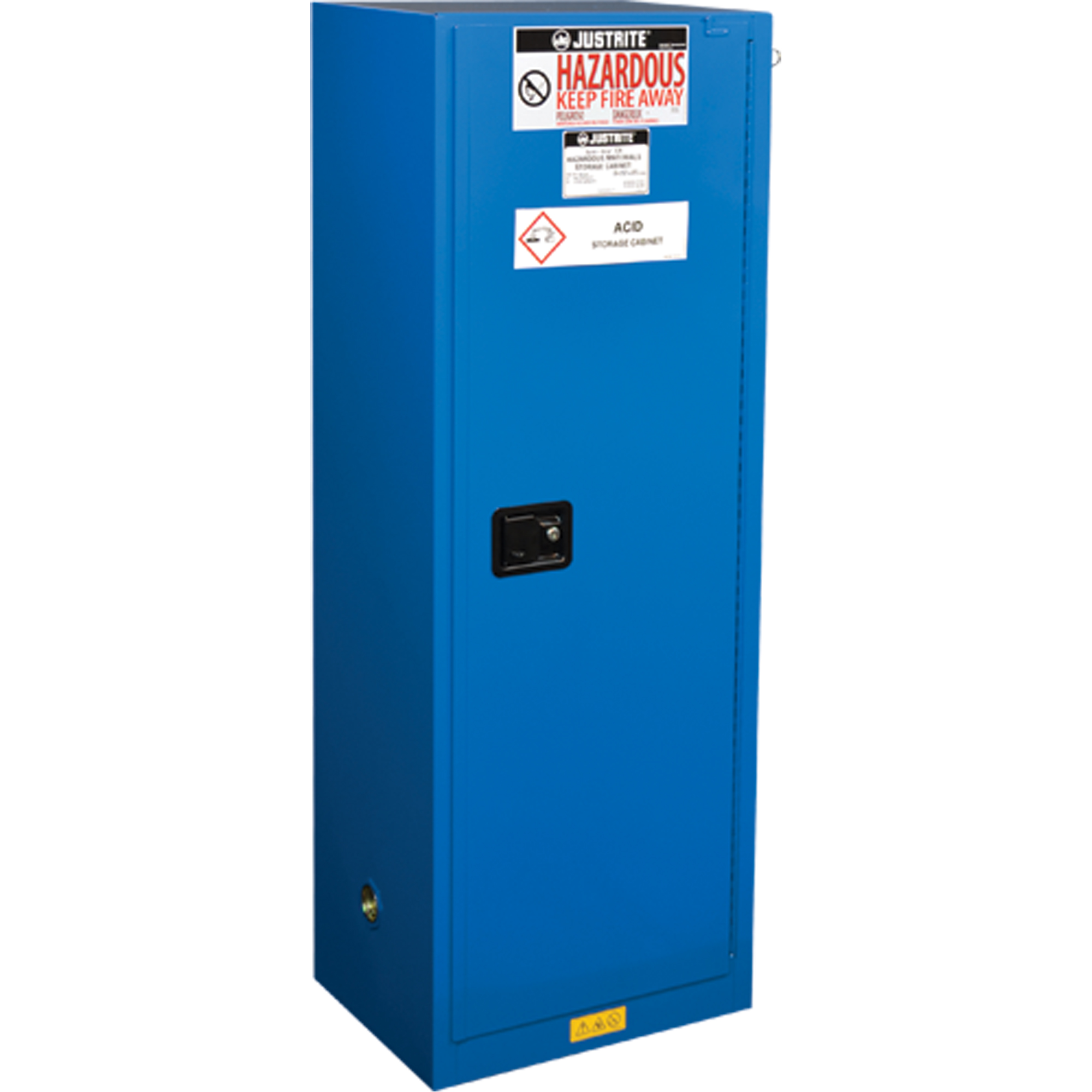 Armoires étroites doublées pour rangement de matières dangereuses Chem-CorMD, 22 gal., 23,25" x 65" x 18"