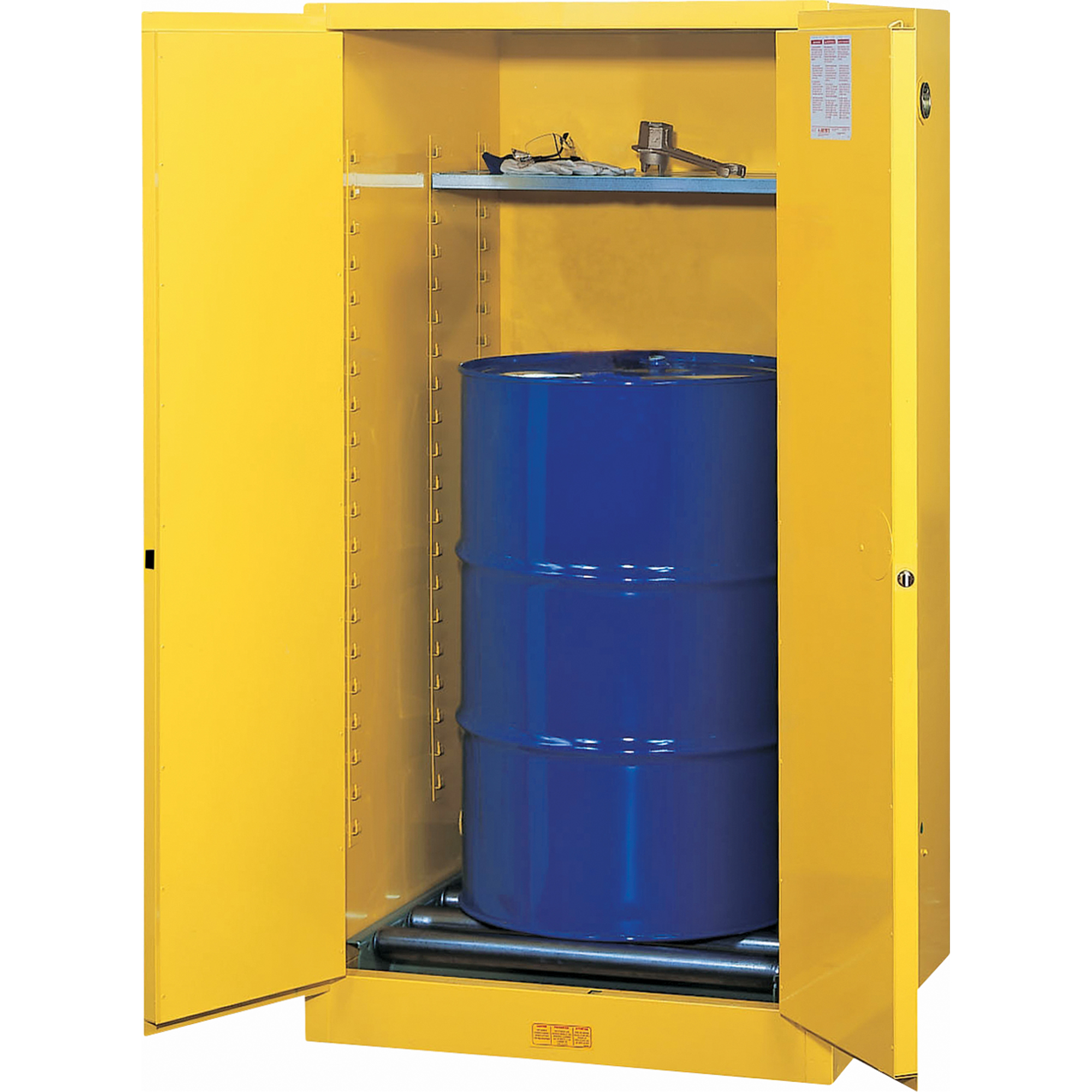 Armoires Sure-GripMD EX pour entreposage de barils à la verticale, Capacité de 55 gal. US, Jaune