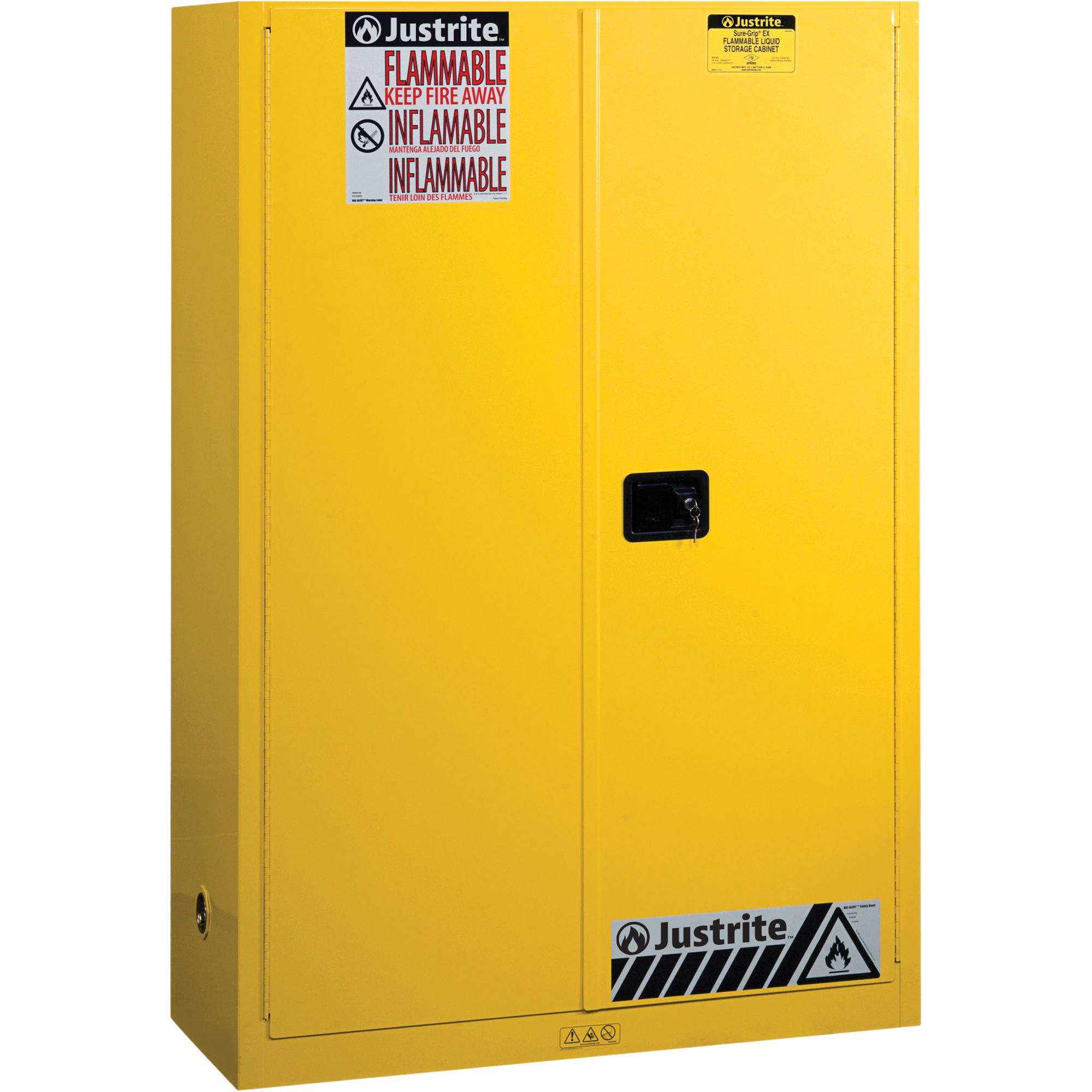 Armoires Sure-GripMD EX pour produits inflammables, 45 gal., 2 Porte(s), 43" La x 65" h x 18" p