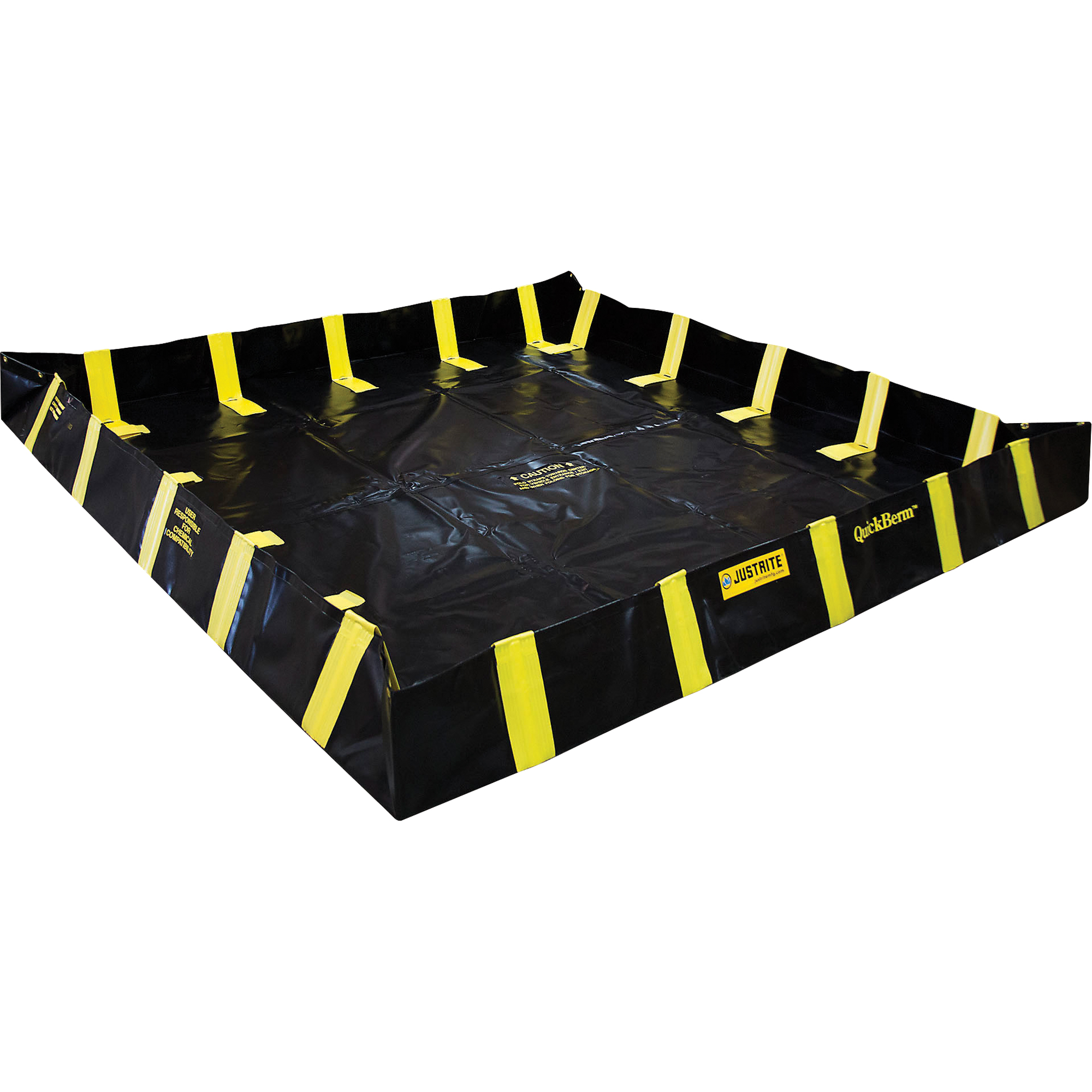 Bermes de confinement avec supports intérieurs de parois QuickBermMD , Capacité 1075 gal. US, 12' la x 12' lo x 12" h, Support à encliqueter