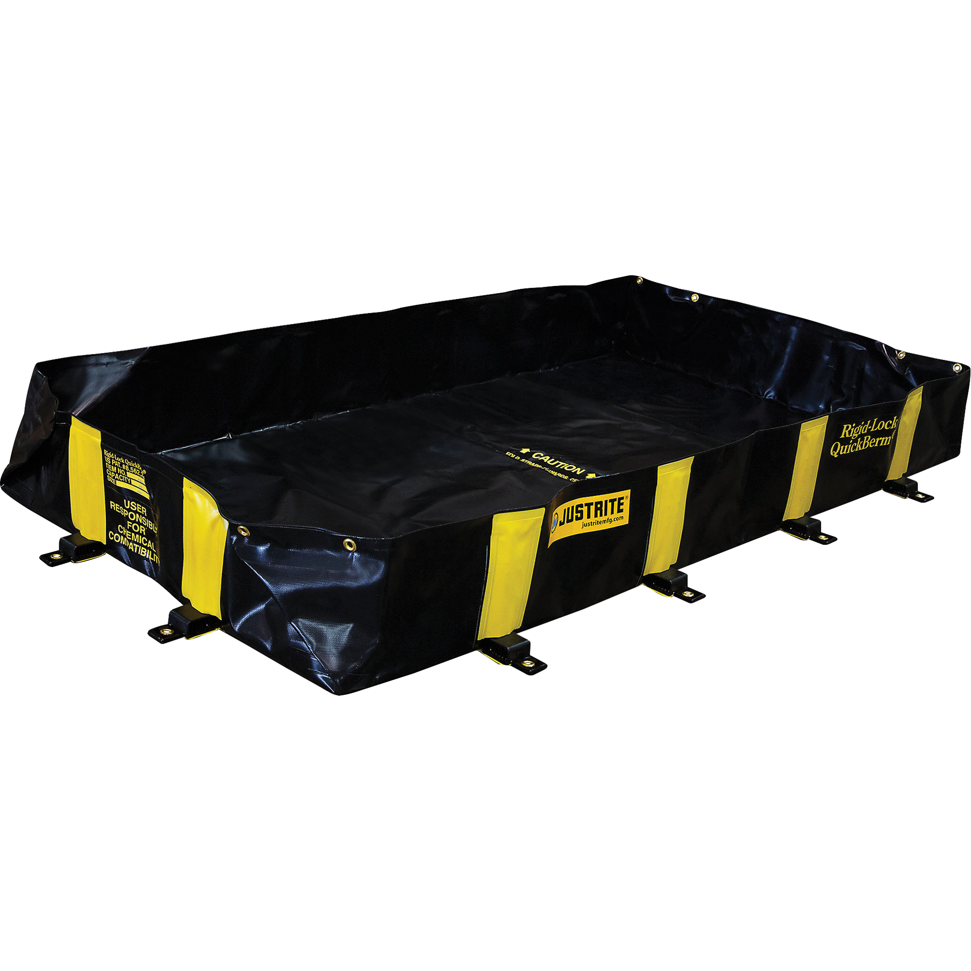 Bermes Rigid-Lock QuickBermMD, Capacité 175 gal. US, 4' la x 6' lo x 12" h, Paroi à piquets