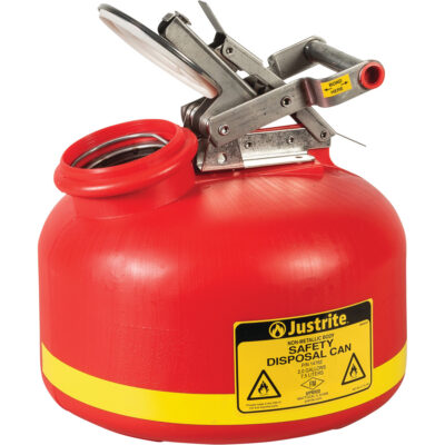 Bidons de récupération des liquides, Polyéthylène, 2 gal. US, Rouge, Homologué FM