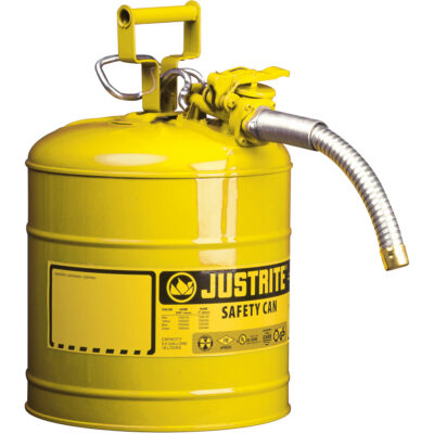 Bidons sécuritaires AccuFlowMC, Type II, Acier, 2 gal. US, Jaune, Homologué FM/Listé UL/ULC
