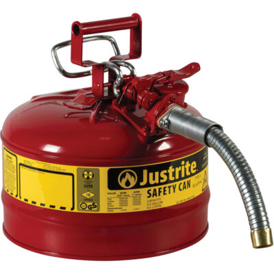 Bidons sécuritaires AccuFlowMC, Type II, Acier, 2,5 gal. US, Rouge, Homologué FM/Listé UL/ULC