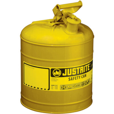 Bidons sécuritaires, Type I, Acier, 2 gal. US, Jaune, Homologué FM/Listé UL/ULC