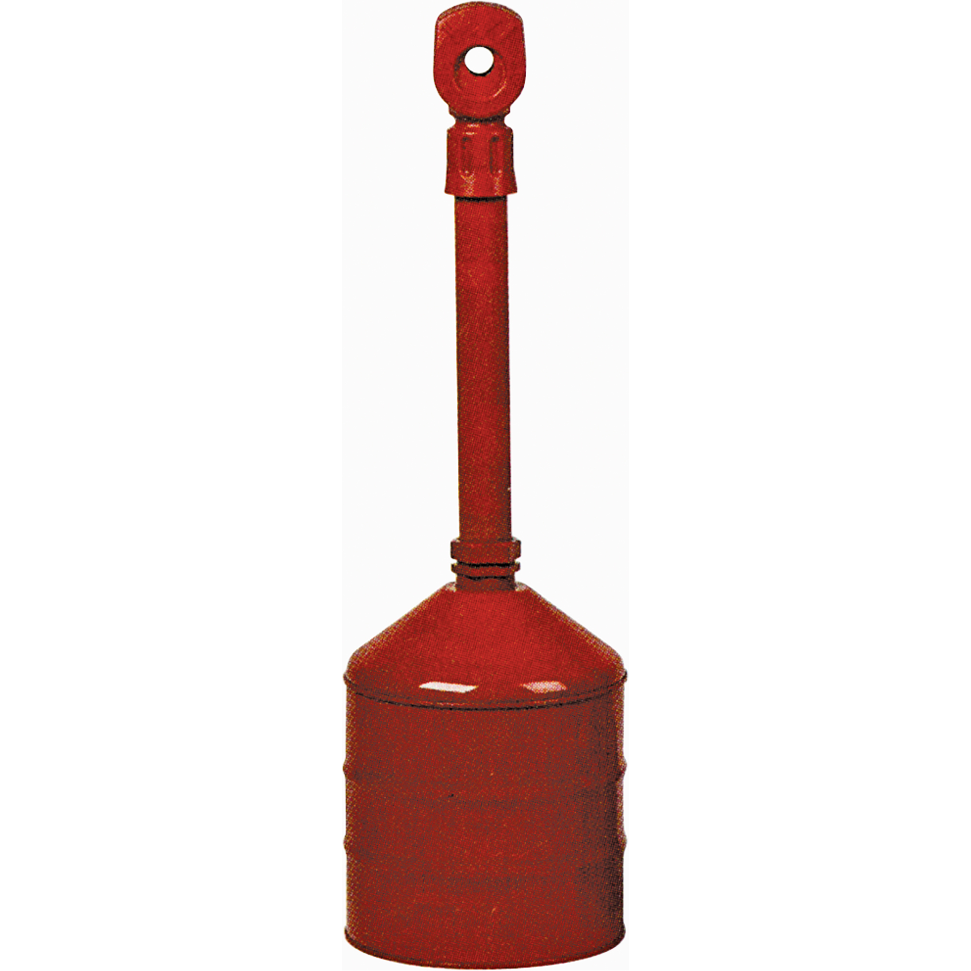 Cendriers robustes, Sur pied, Acier, Capacité 5 gal. US, Hauteur 38-1/2"
