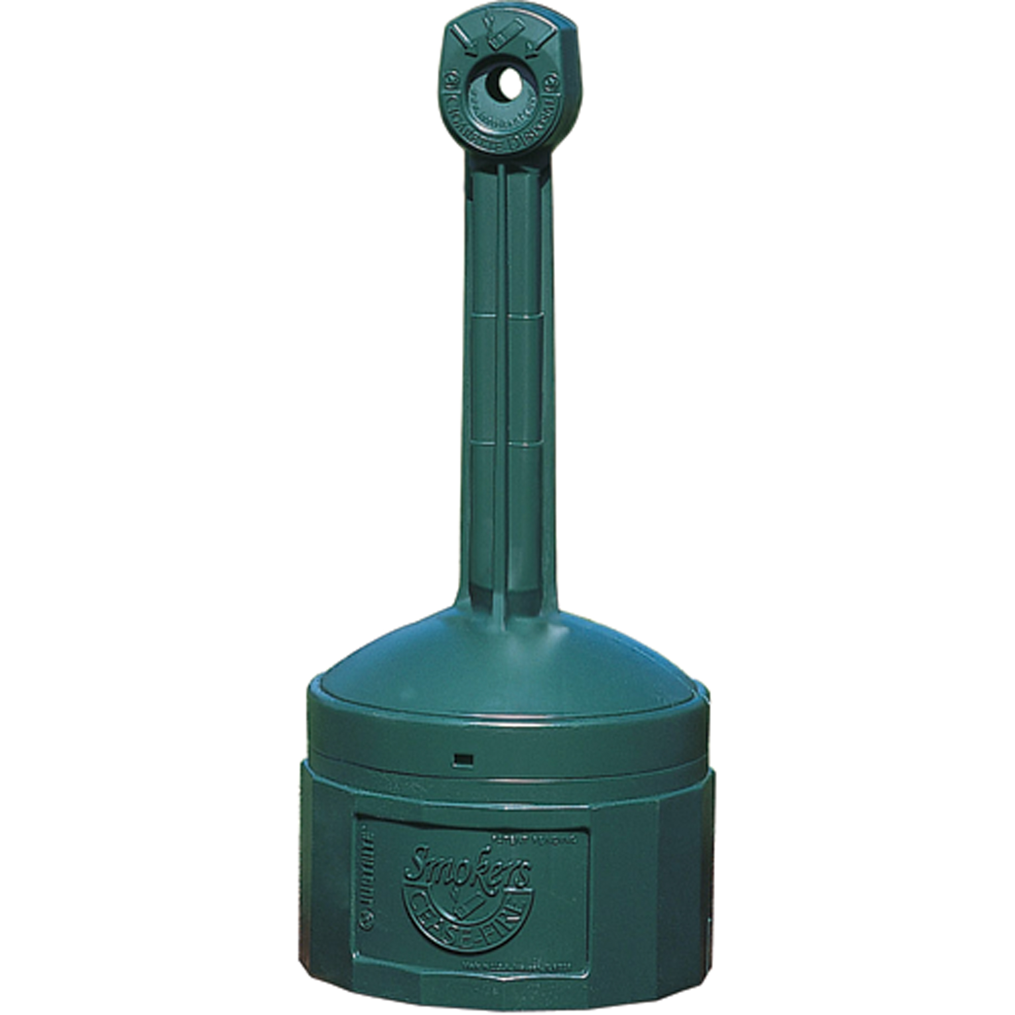 Cendriers Smoker's Cease-FireMD, Sur pied, Plastique, Capacité 1 gal. US, Hauteur 30"