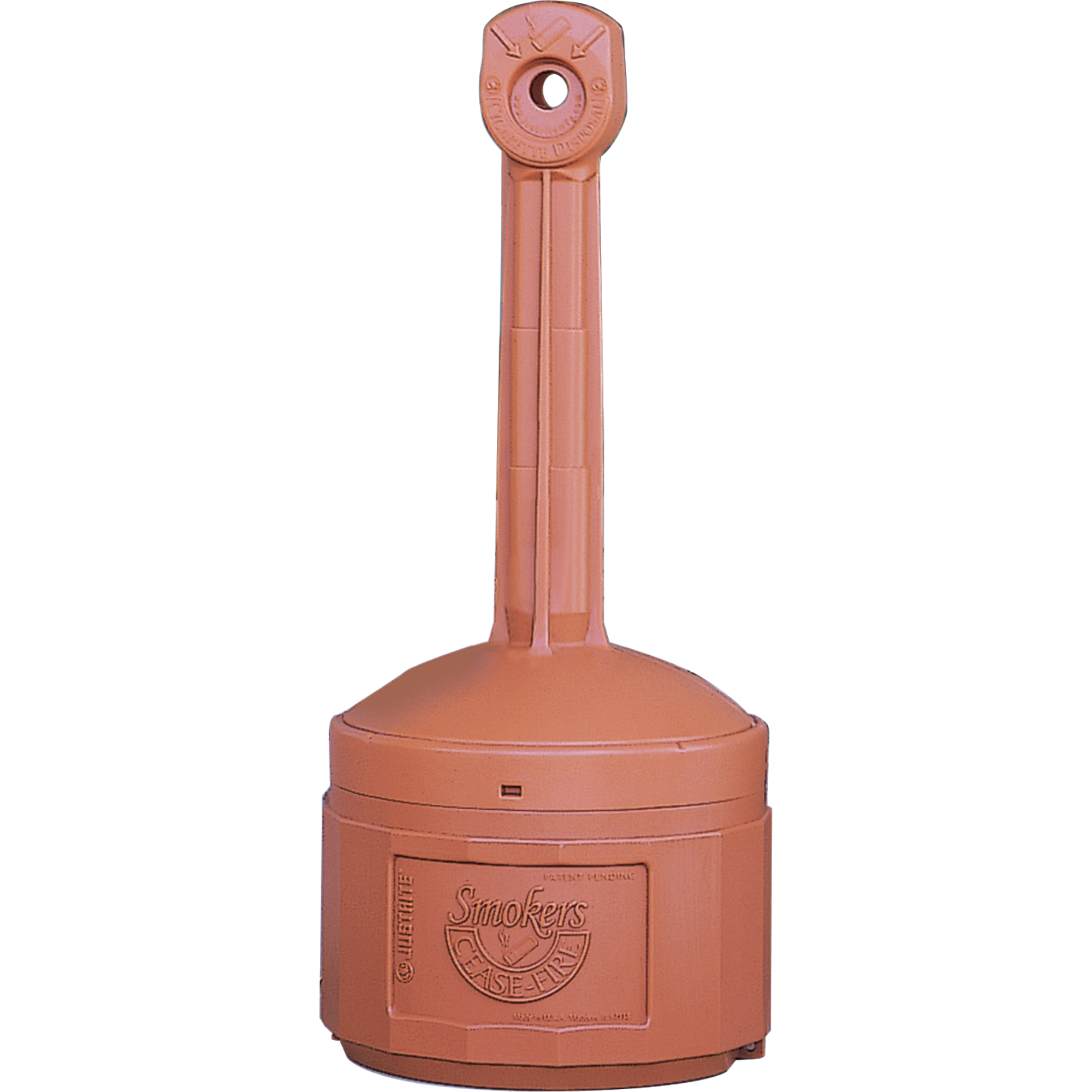 Cendriers Smoker's Cease-FireMD, Sur pied, Plastique, Capacité 4 gal. US, Hauteur 38-1/2"