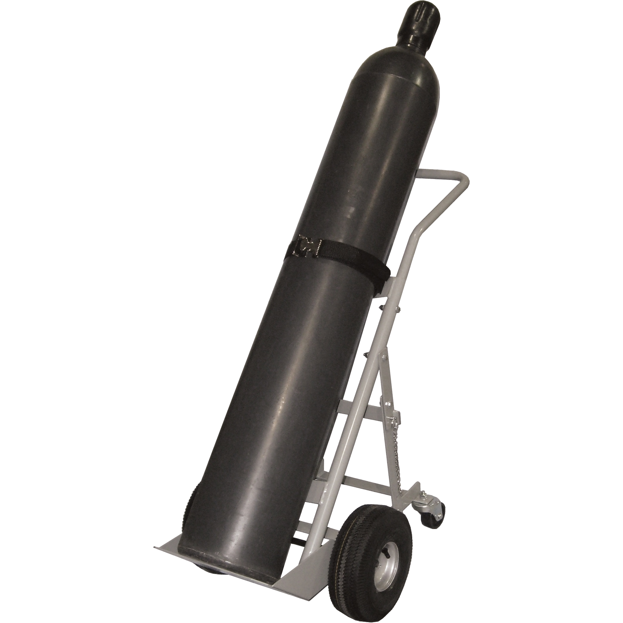 Chariots à quatre roues pour bouteilles, Roues Pneumatique, Base de 10" la x 8" lo, 1000 lb