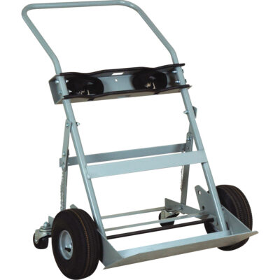 Chariots à quatre roues pour bouteilles, Roues Pneumatique, Base de 28" la x 6" lo, 1000 lb