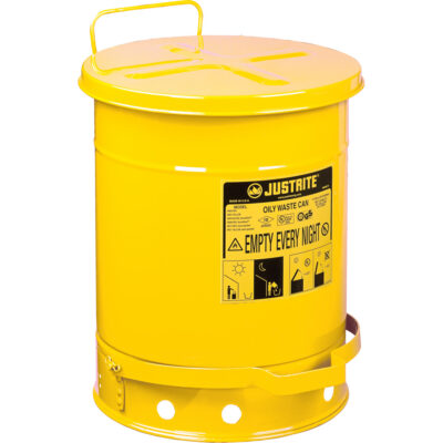 Contenants pour déchets huileux, Homologué FM/Listé UL, 10 gal. US, Jaune