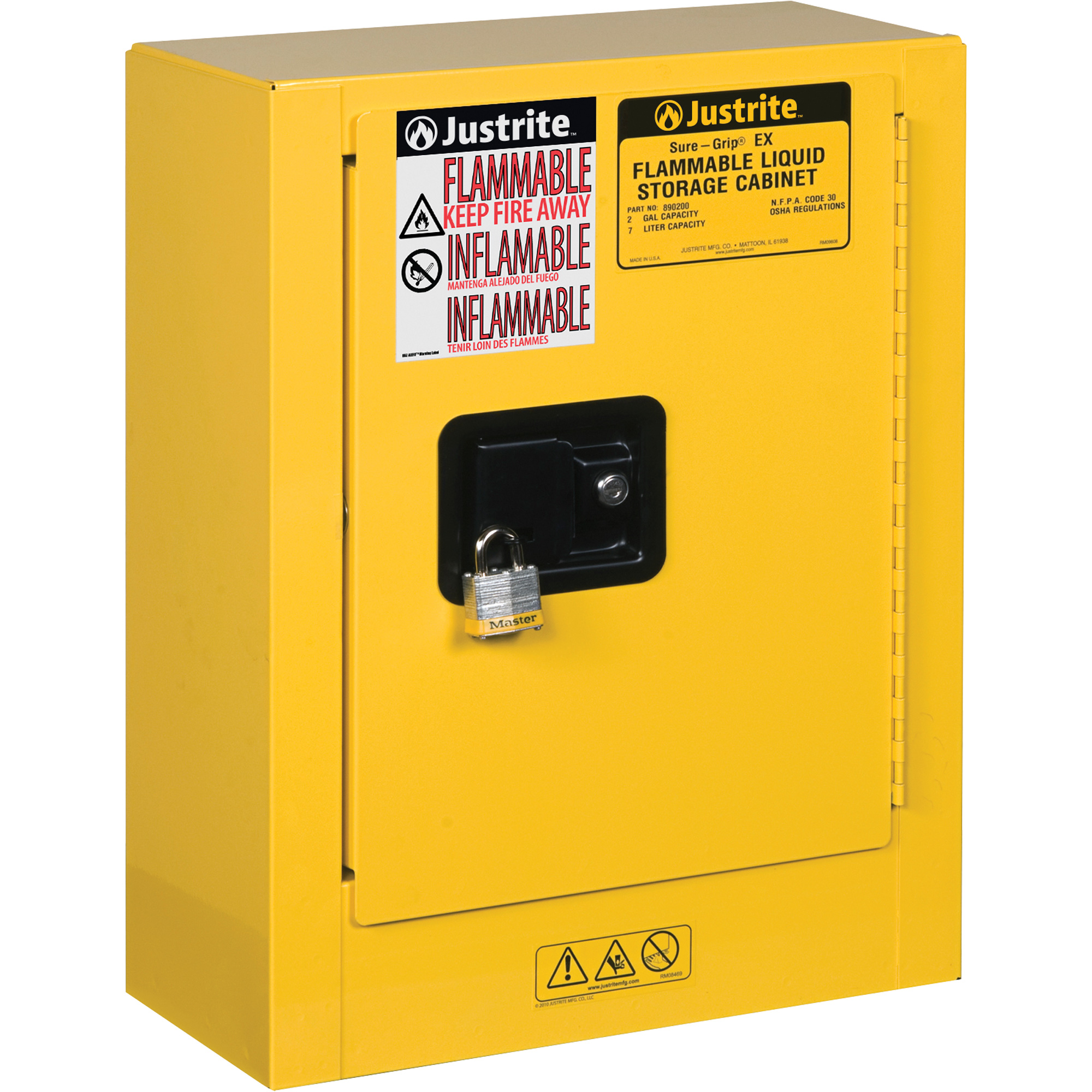 Mini-armoires de sécurité Sure-GripMD EX pour produits inflammables, 2 gal., 1 Porte(s), 17" La x 22" h x 8" p