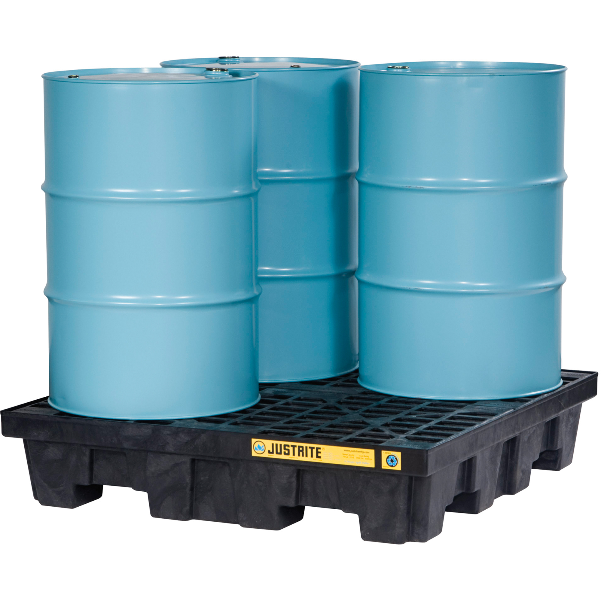 Palettes pour contrôle des déversements EcoPolyBlendMC sans drain, Capacité de déversement 73 gal. US, 49" x 49" x 10,3"