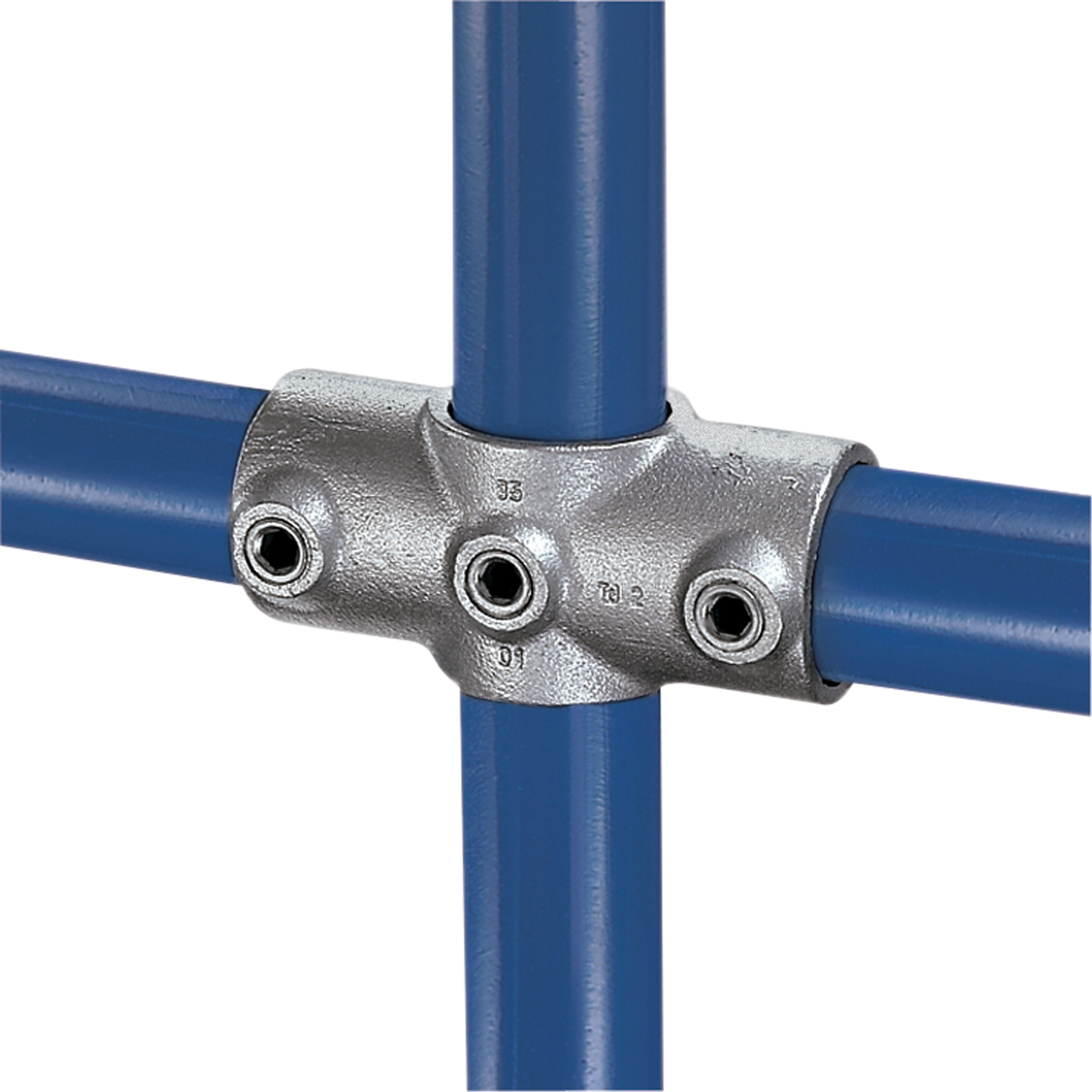 Manchon à raccord en croix pour tube structural, 0,84"